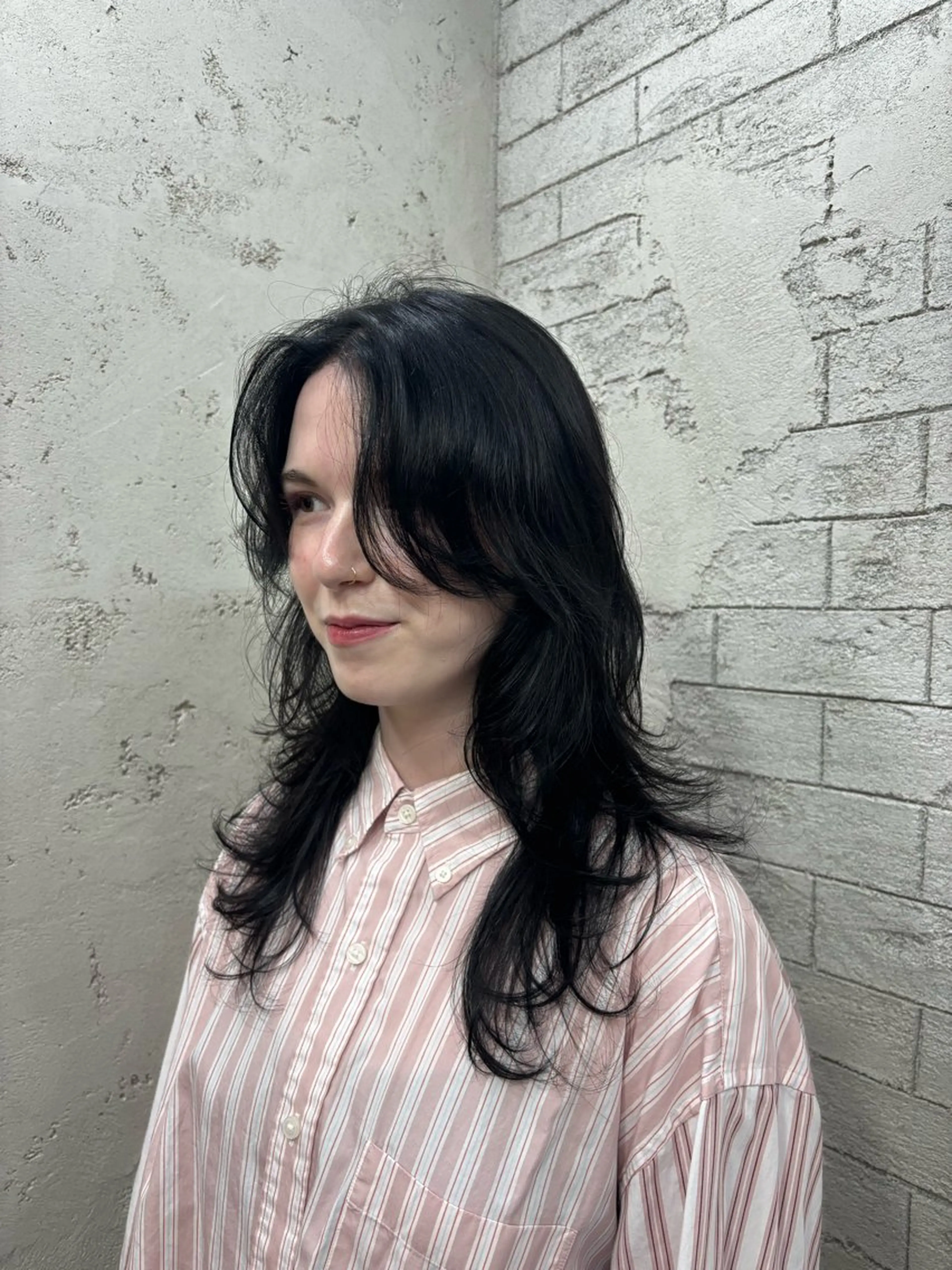 セミロング ハッシュカット ハイレイヤー レイヤーカット 韓国レイヤーカット/ 🩶HARUKA🩶のヘアスタイル