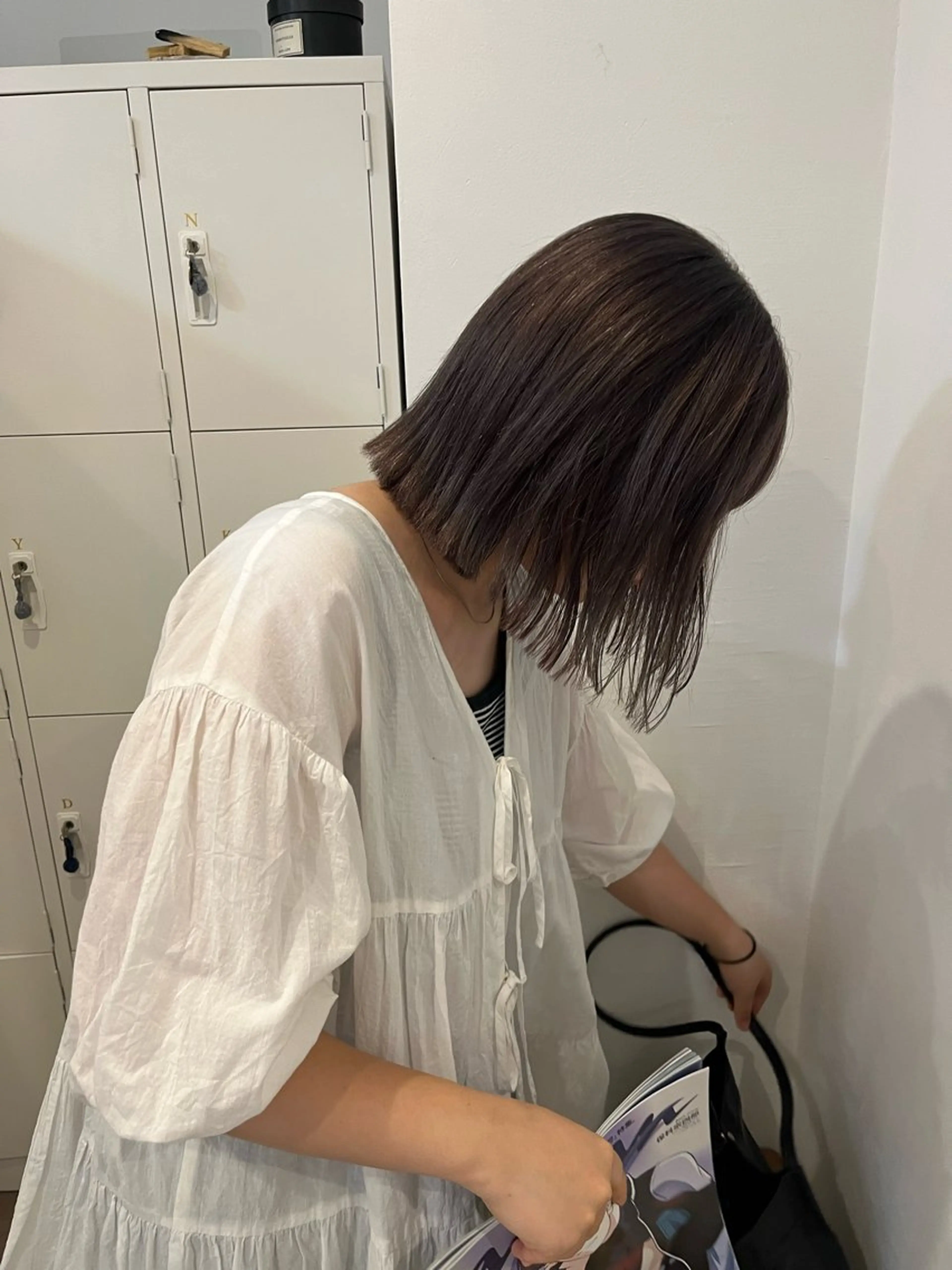 ショート カラー ラベンダーカラー ヘアカラー トリートメント フクシママユ / 柔らかカラーのヘアスタイル