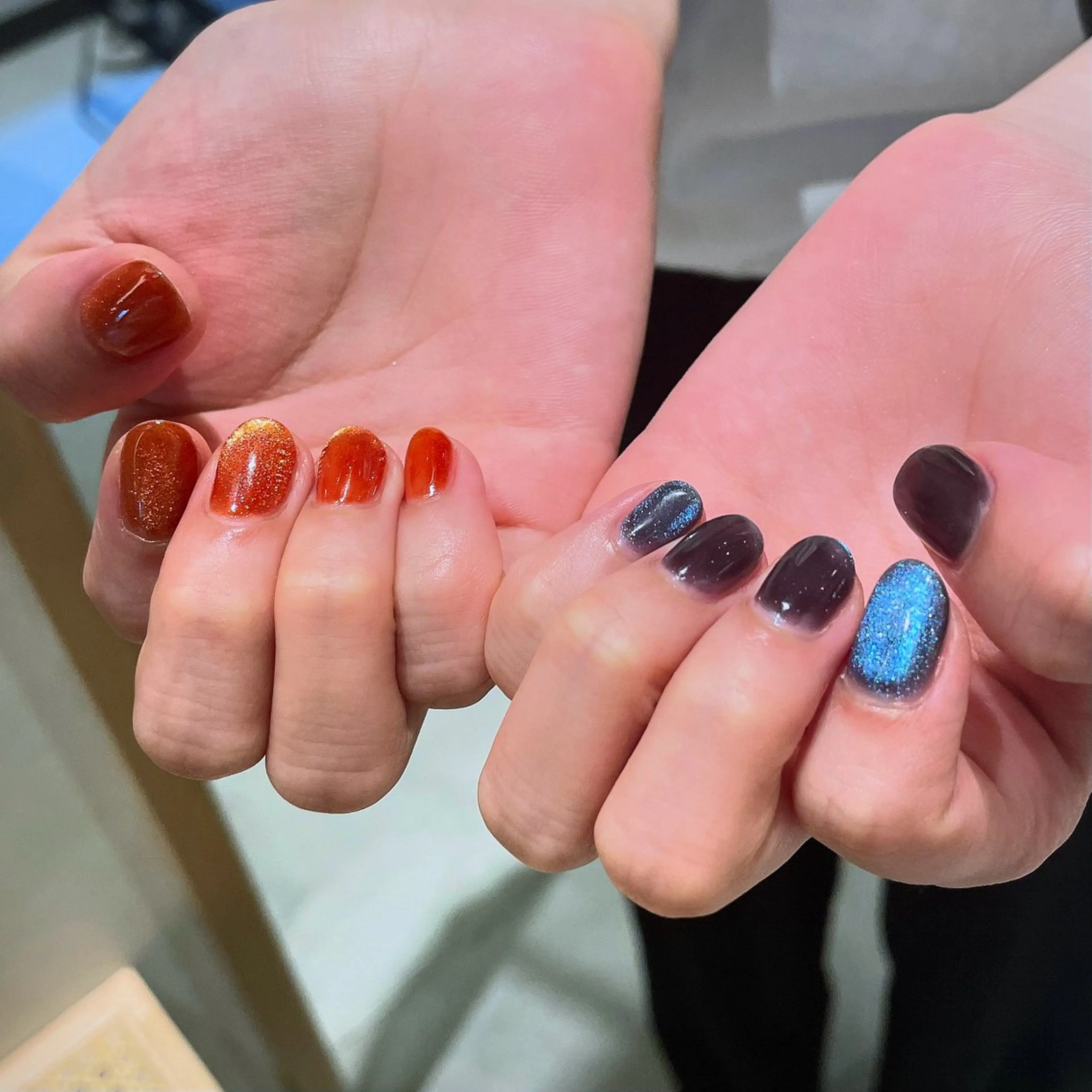 ネイル Rika🌼 シンプル•マグネットのネイルデザイン