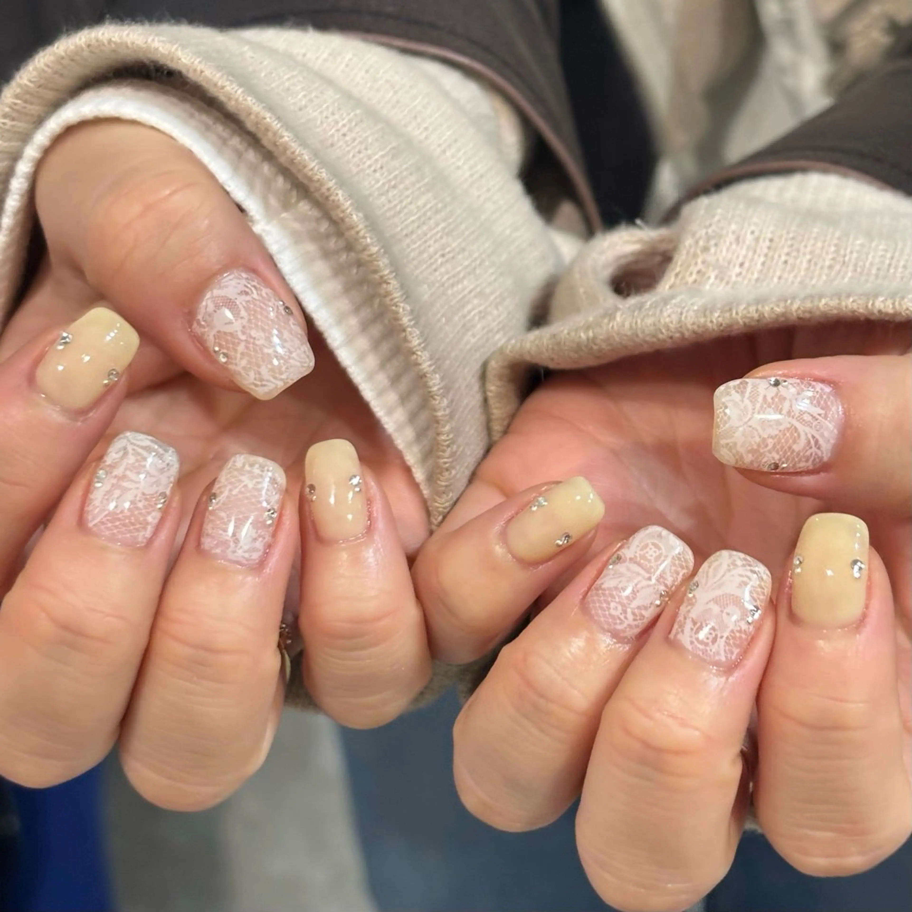 ネイル ハンドネイル 0203ムニムサン 💙Honokaのネイルデザイン