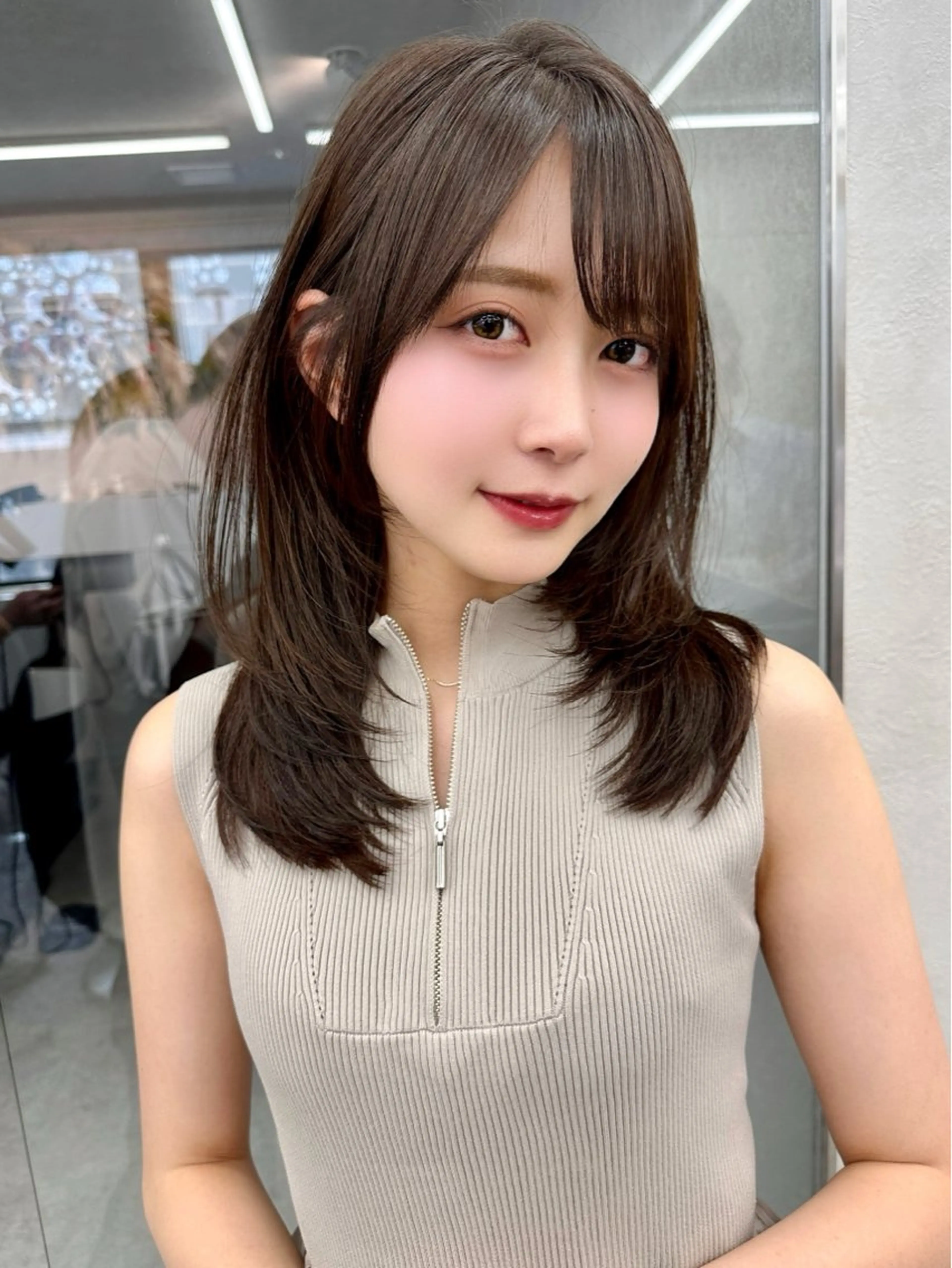 ロング カット ヘアカラー トリートメント 博多ベージュ 🐻松井傑のヘアスタイル