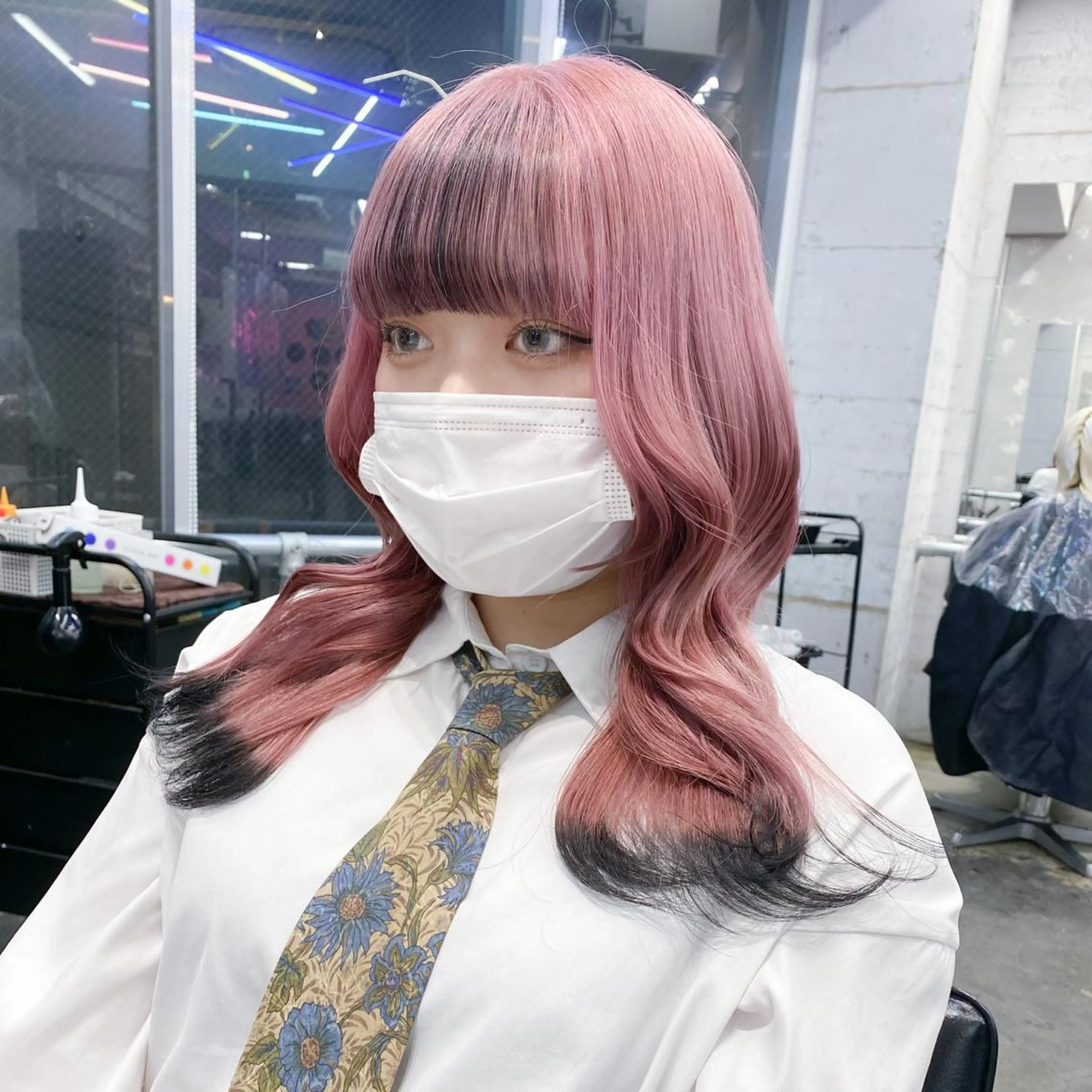 セミロング カラー 💗💗韓国レイヤー yu-ki💗💗のヘアスタイル