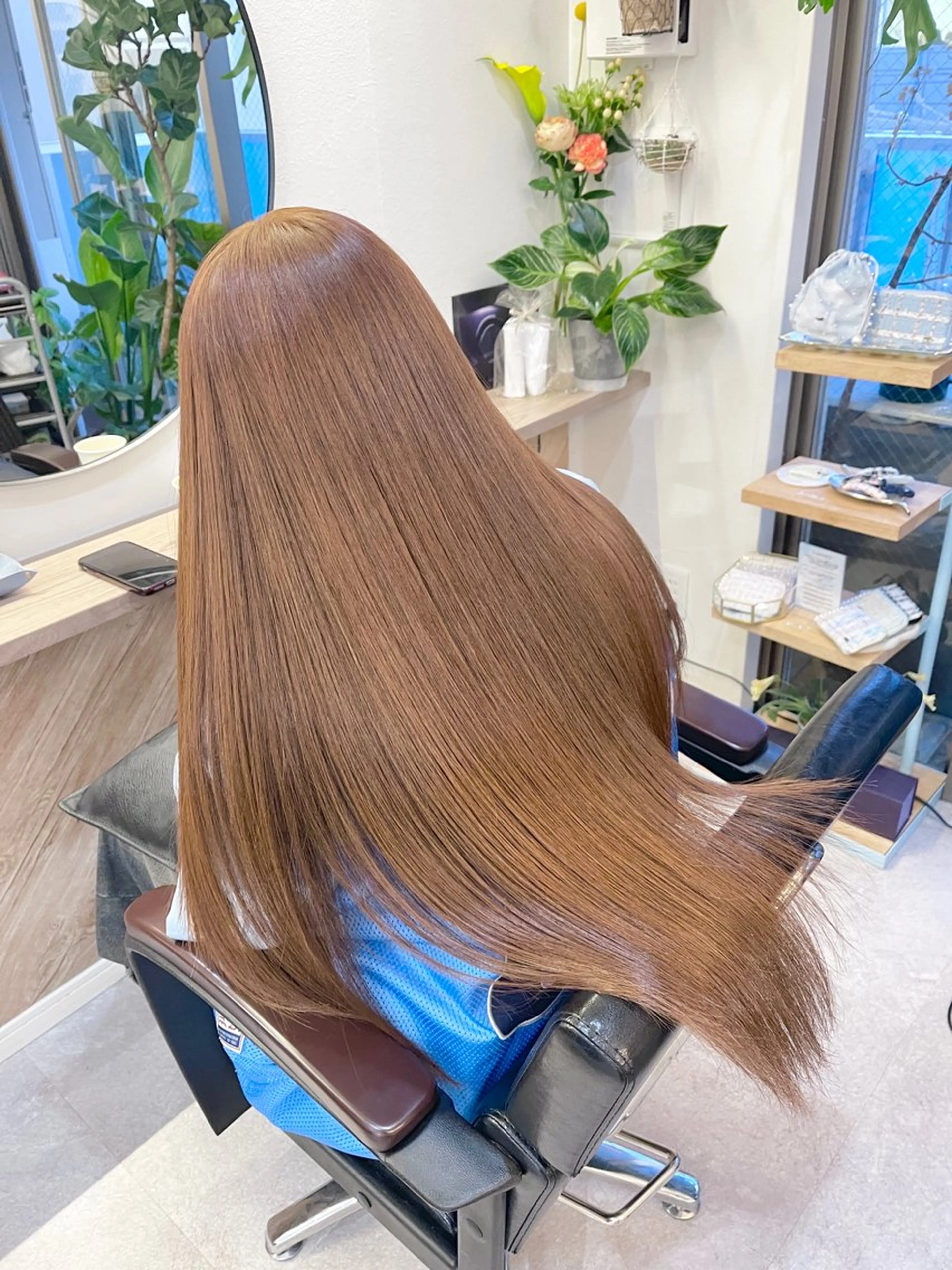 髪質改善✨美髪矯正＋イルミナカラー＋5stepバイカルテトリートメント（超音波ケアプロ付）の写真