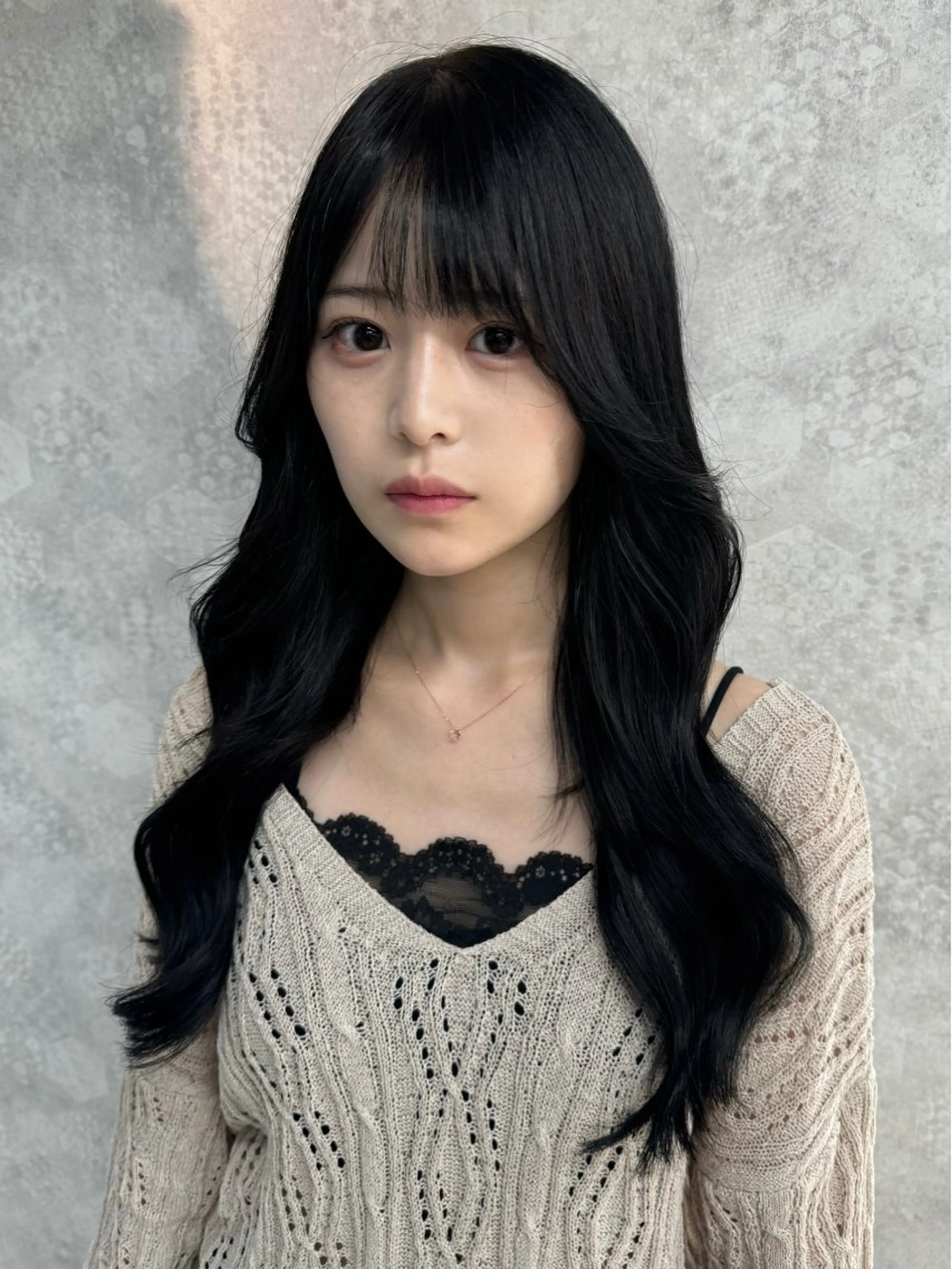 カラー ヘアアレンジ カット ヘアカラー トリートメント 韓国レイヤーカット/ 儚げカラーチナツのヘアスタイル