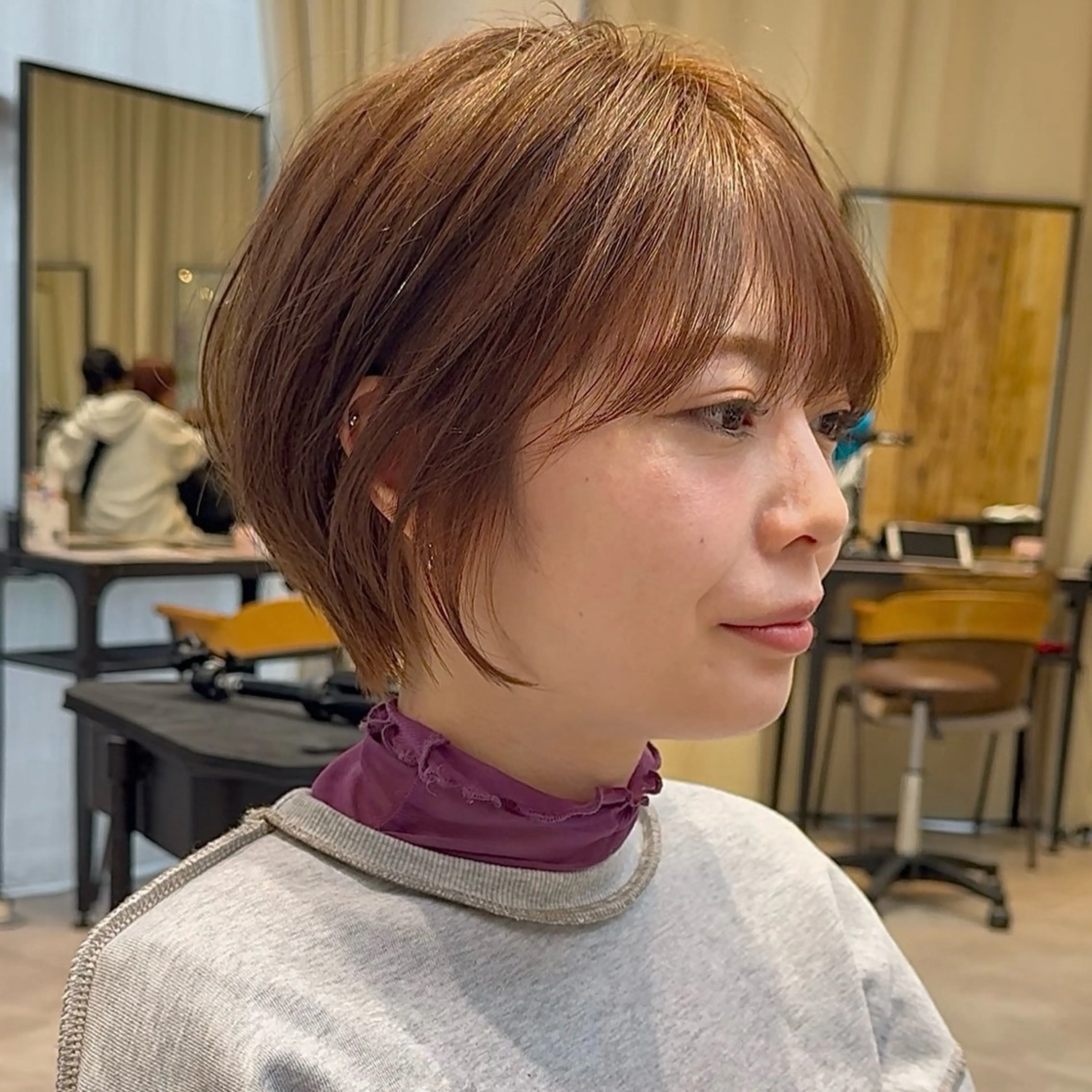 【✨明るめも暗めも可能🉑✨】カット+白髪染めカラー【✨ショート限定✨】の写真