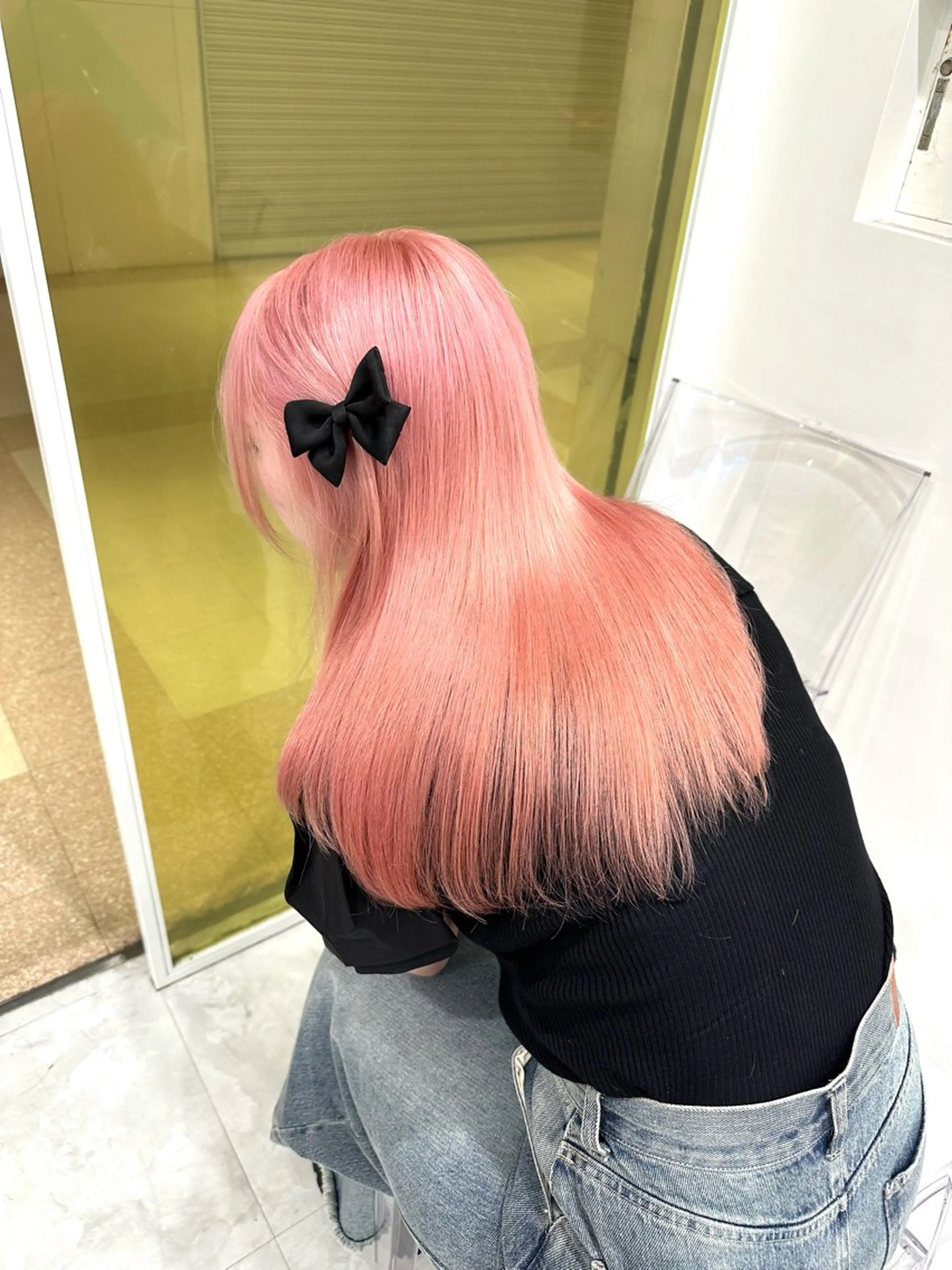 セミロング カラー ピンクカラー ホワイトピンク ヘアカラー 渋谷/透明感カラー /半個室/こうめいのヘアスタイル