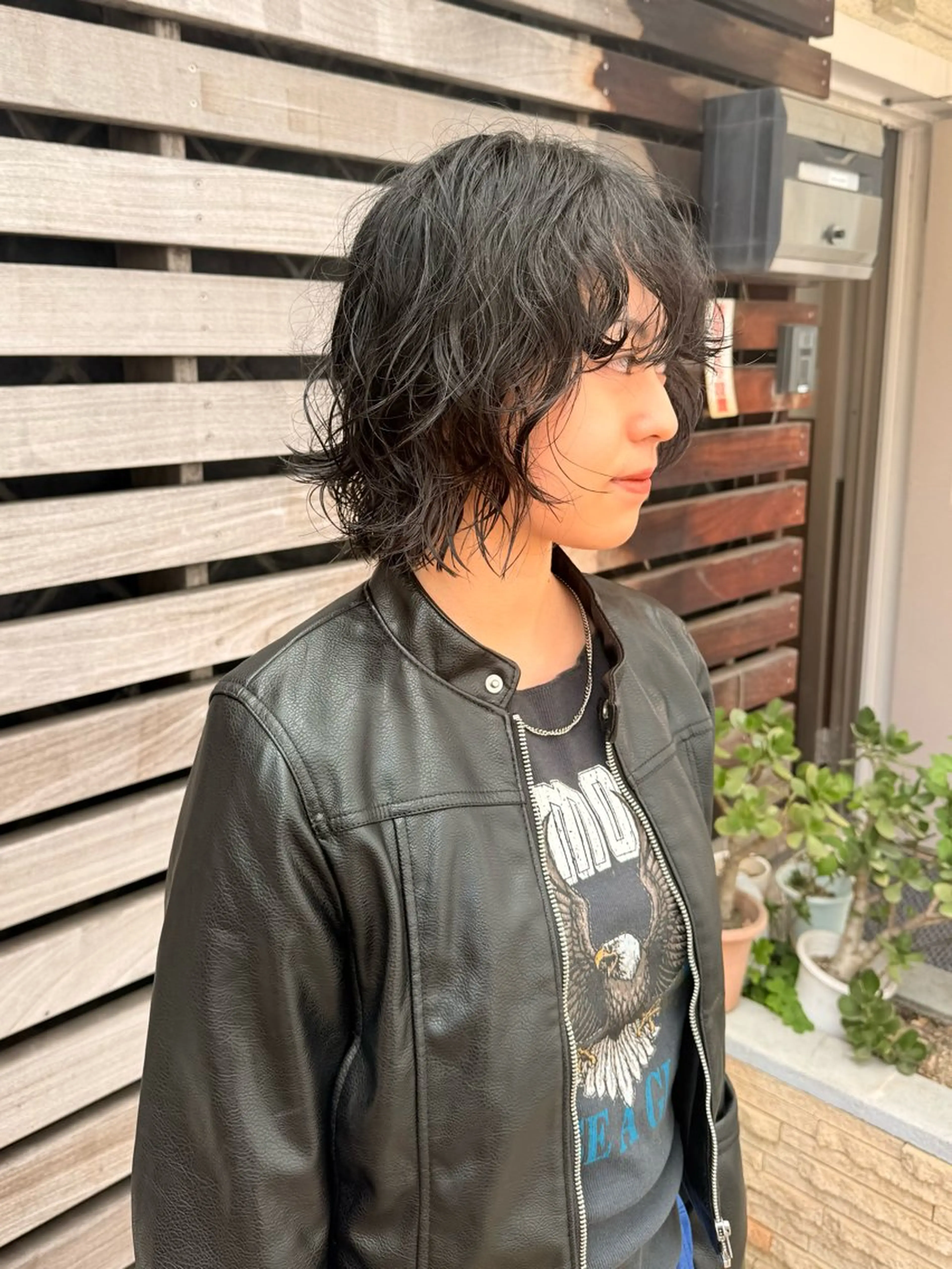 ショート パーマ ウルフレイヤー エクステ/kokiのヘアスタイル