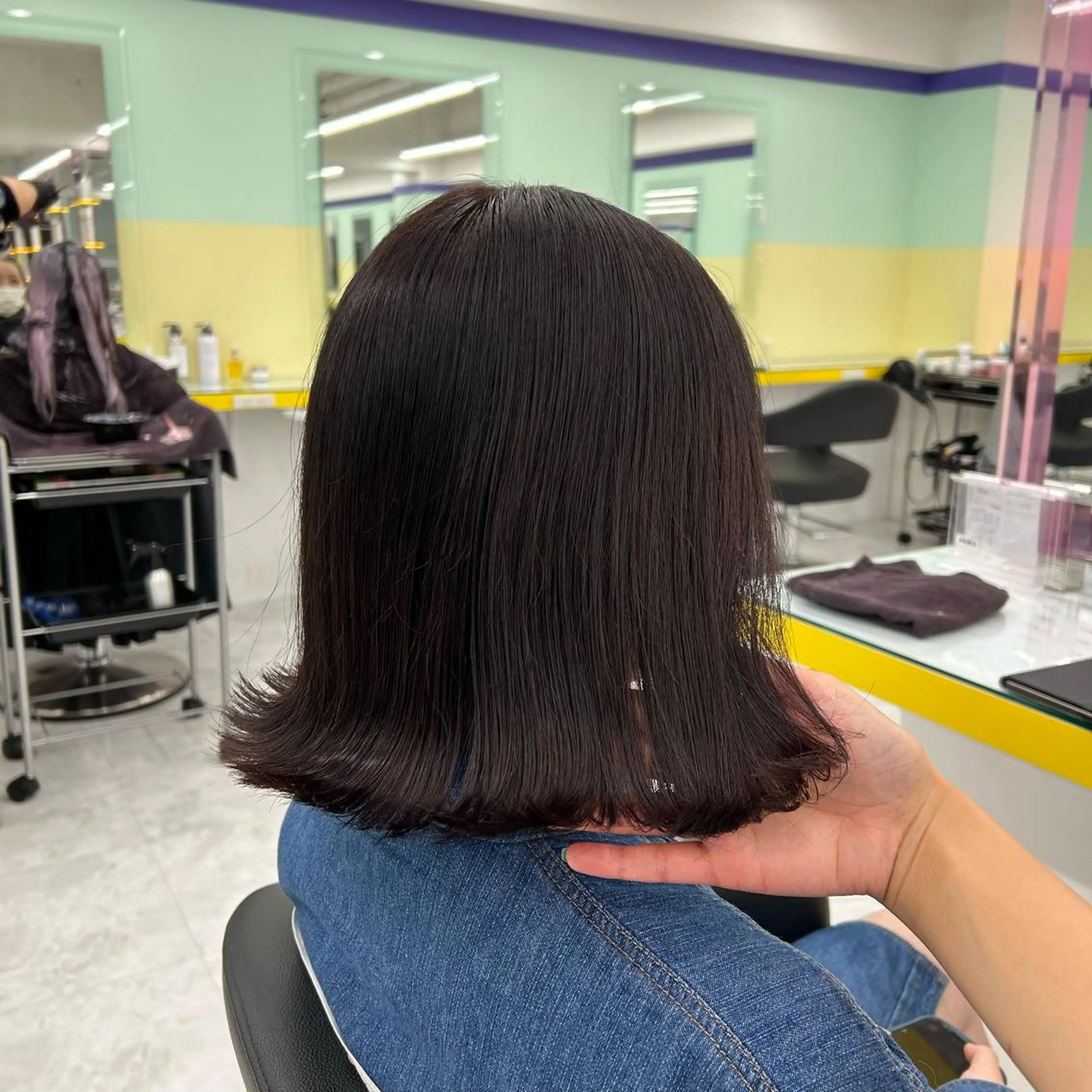 セミロング カラー ヘアアレンジ ヘアカラー トリートメント mai🍑暖色カラー /レイヤー💖のヘアスタイル