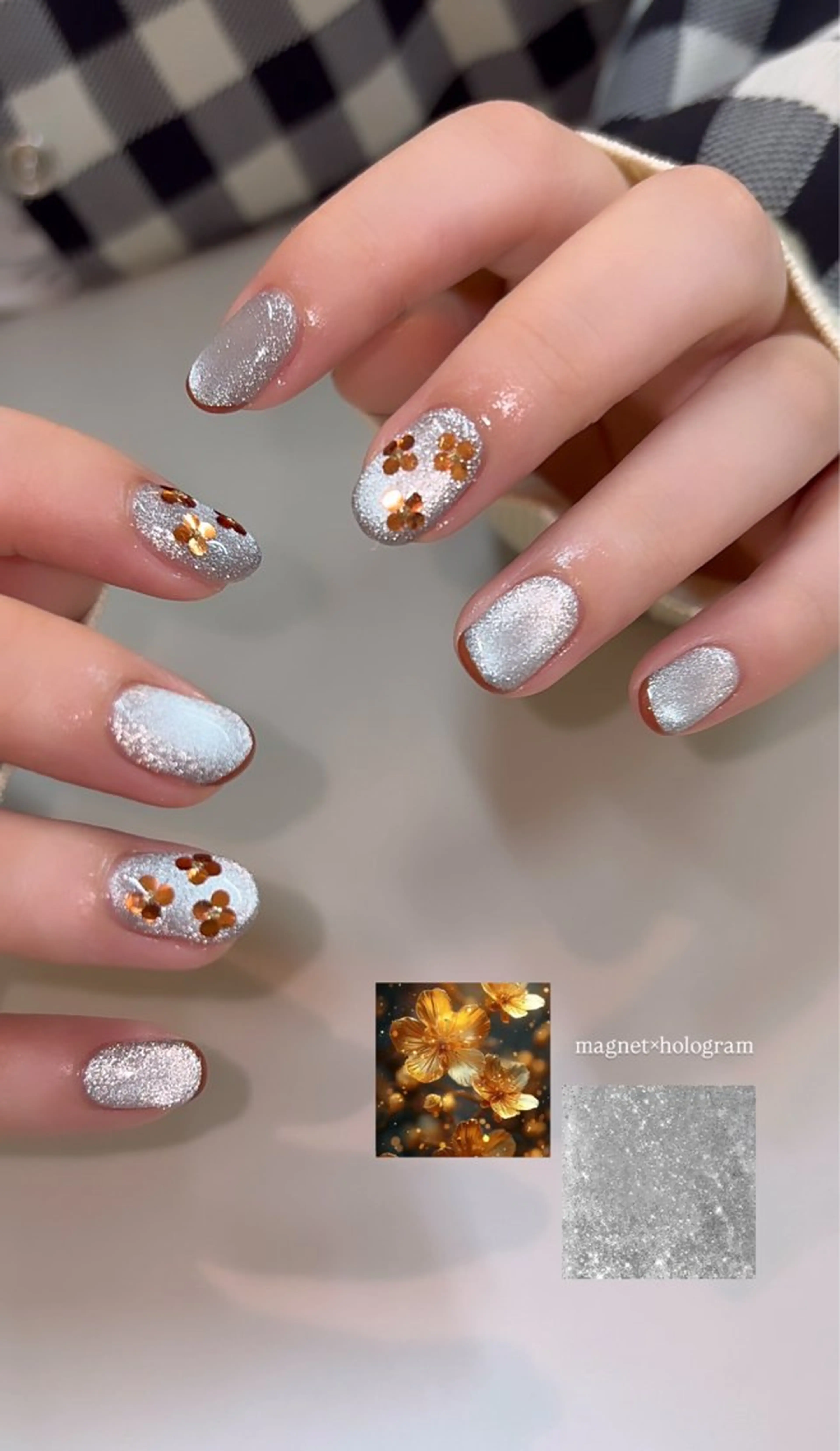 ネイル 長さ出し フットネイル ジェルネイル マグネットネイル 持ち込み chipie_ momiのネイルデザイン