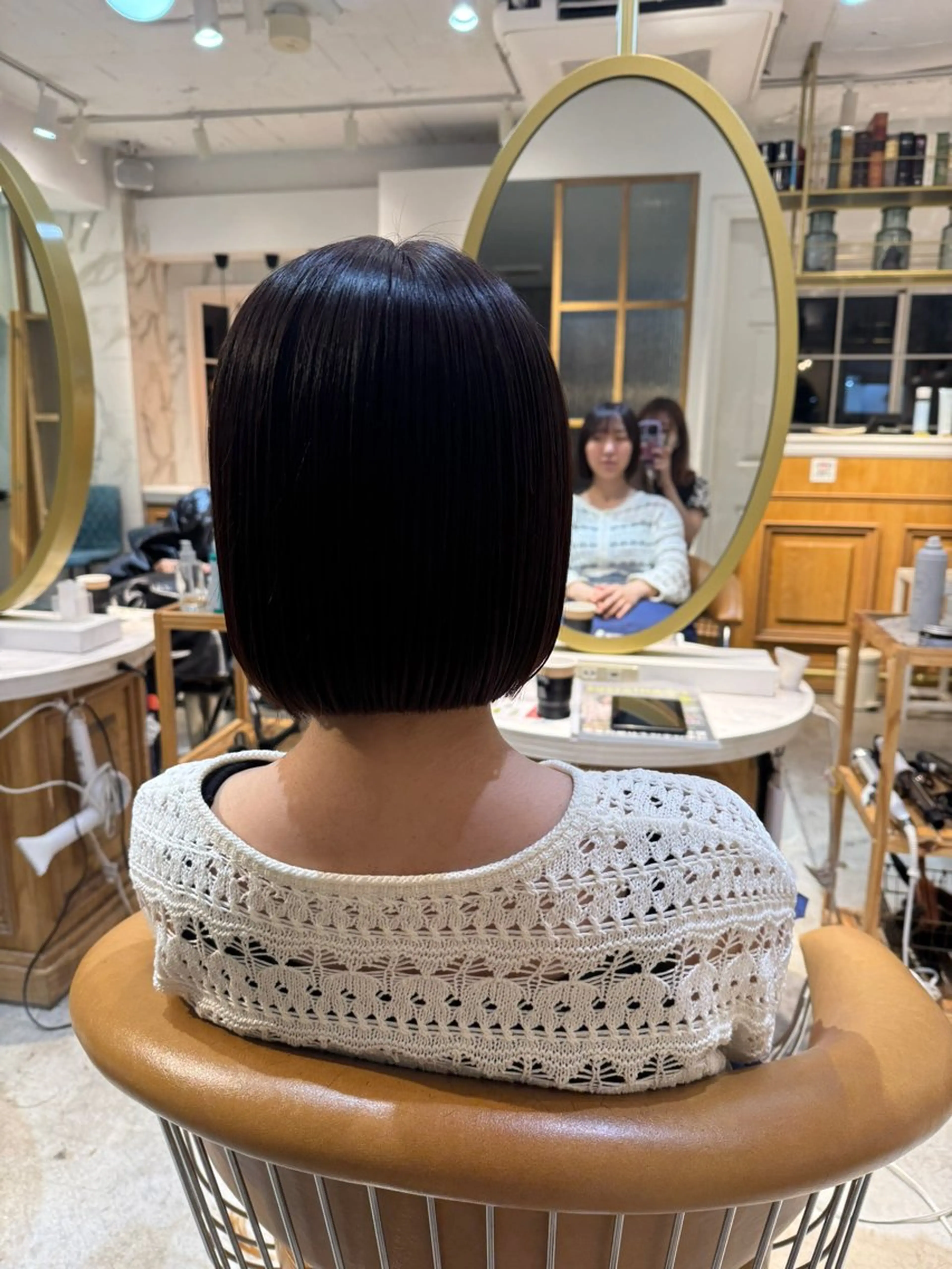 セミロング 髪質改善 縮毛矯正 カット ヘアカラー トリートメント ヘアセット 髪質改善/ボブ /韓国/erikoのヘアスタイル