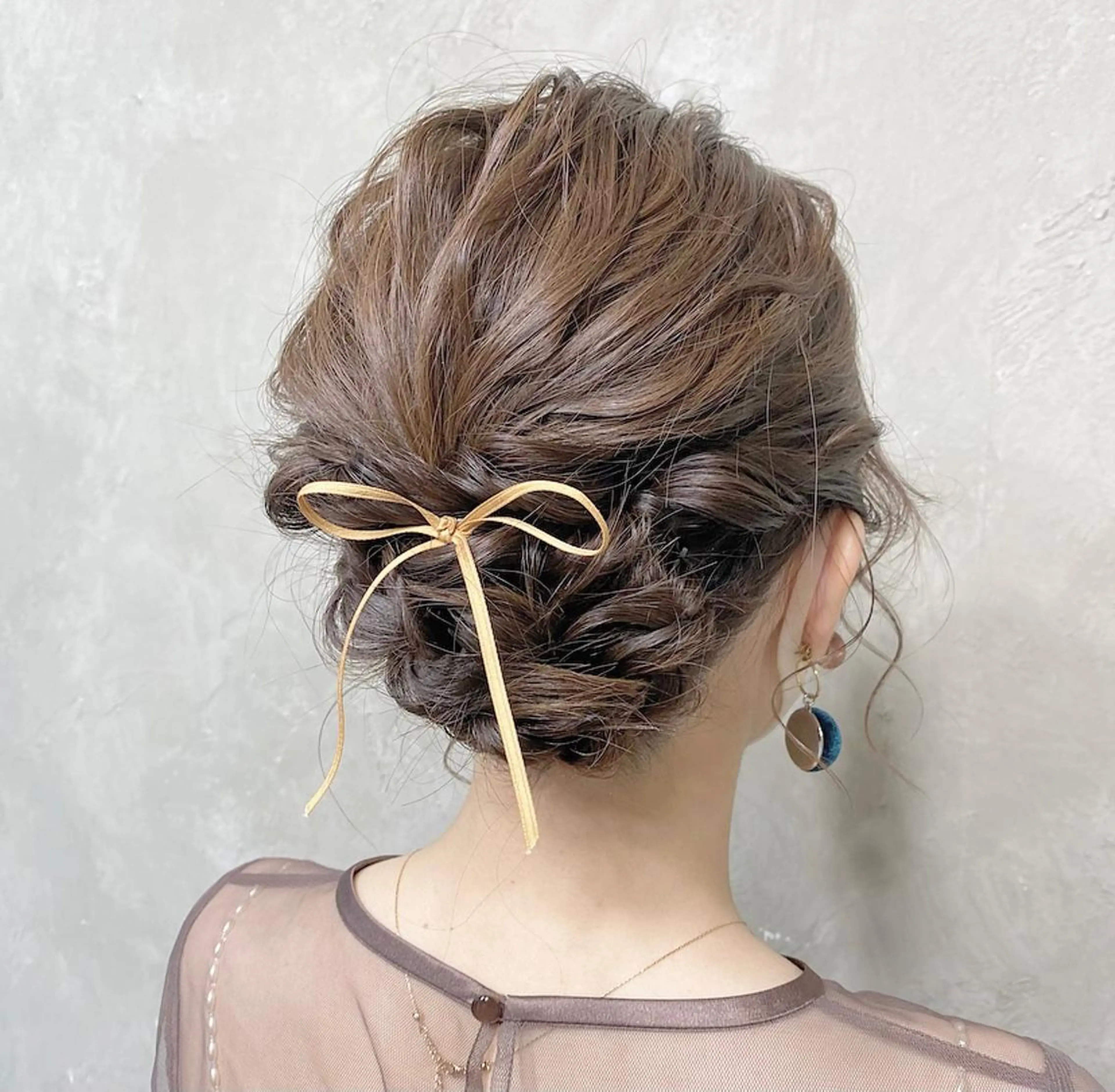 セミロング カラー パーマ ヘアアレンジ キッズ ネイル 結婚式・ブライダル ブライダルネイル 艶ピンク*ヘアセット 🌙shioriのヘアスタイル