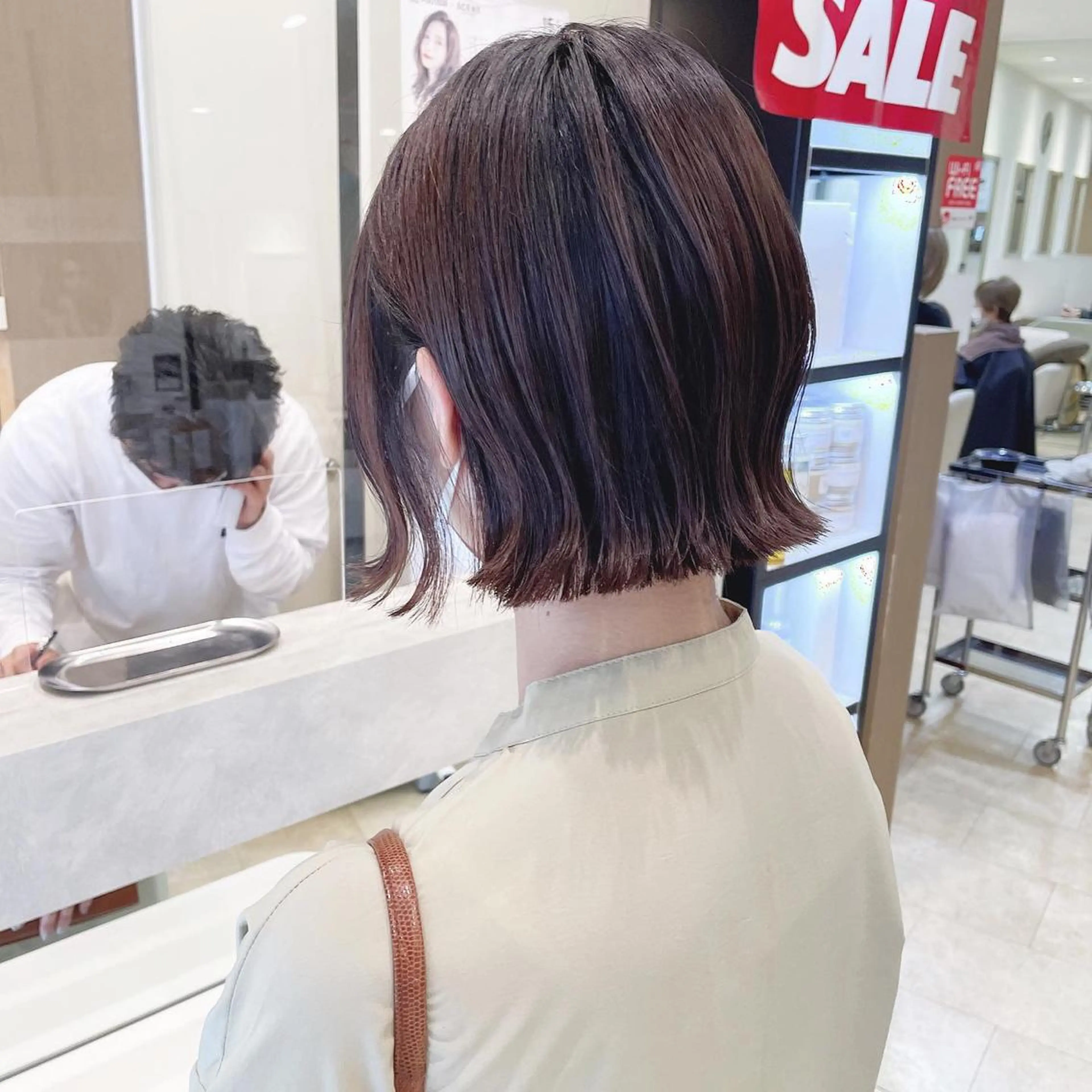 ショート カラー 縮毛矯正ボブ/ 髪質改善/カットのヘアスタイル