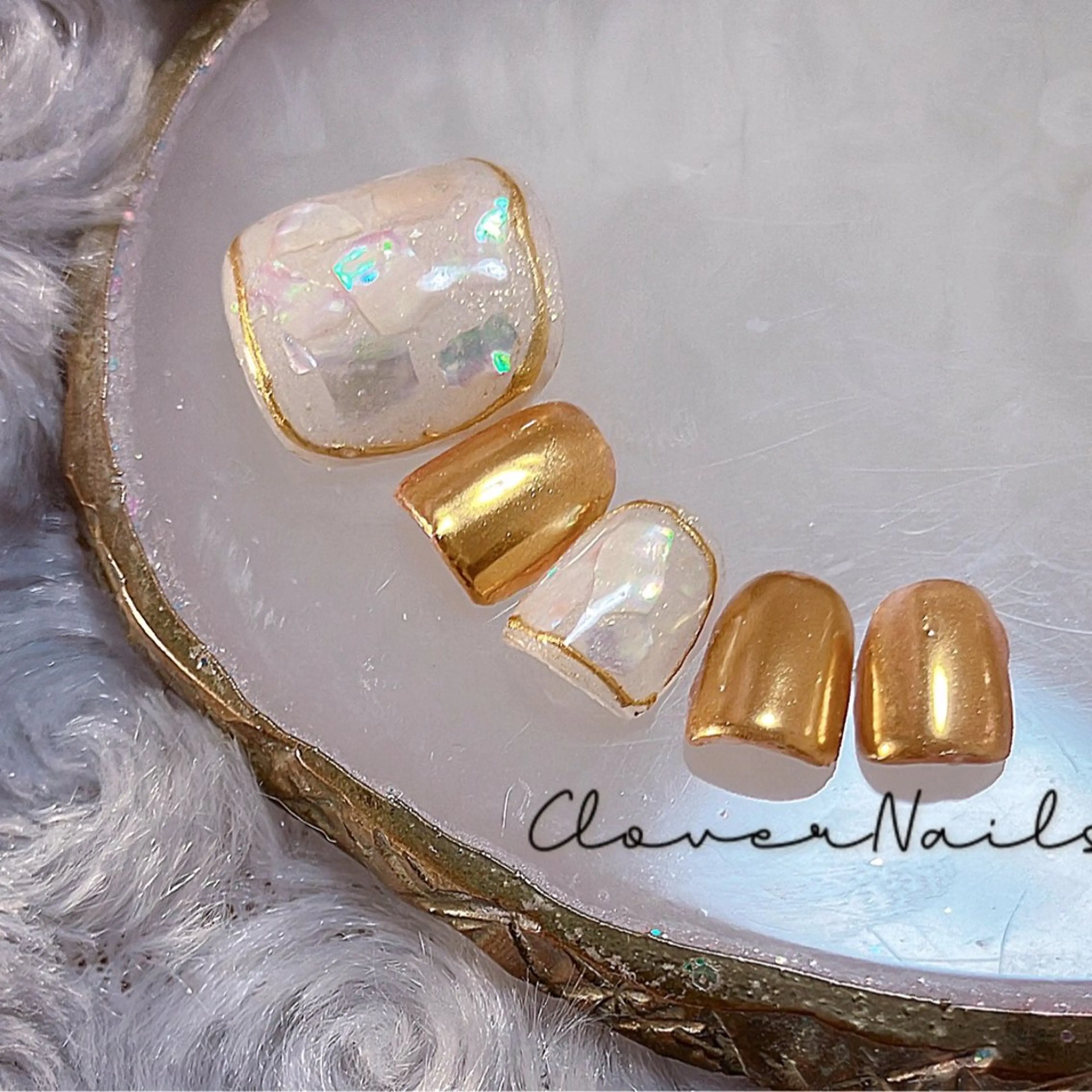 ネイル フットネイル 自宅ネイルサロン クロバーネイルのネイルデザイン