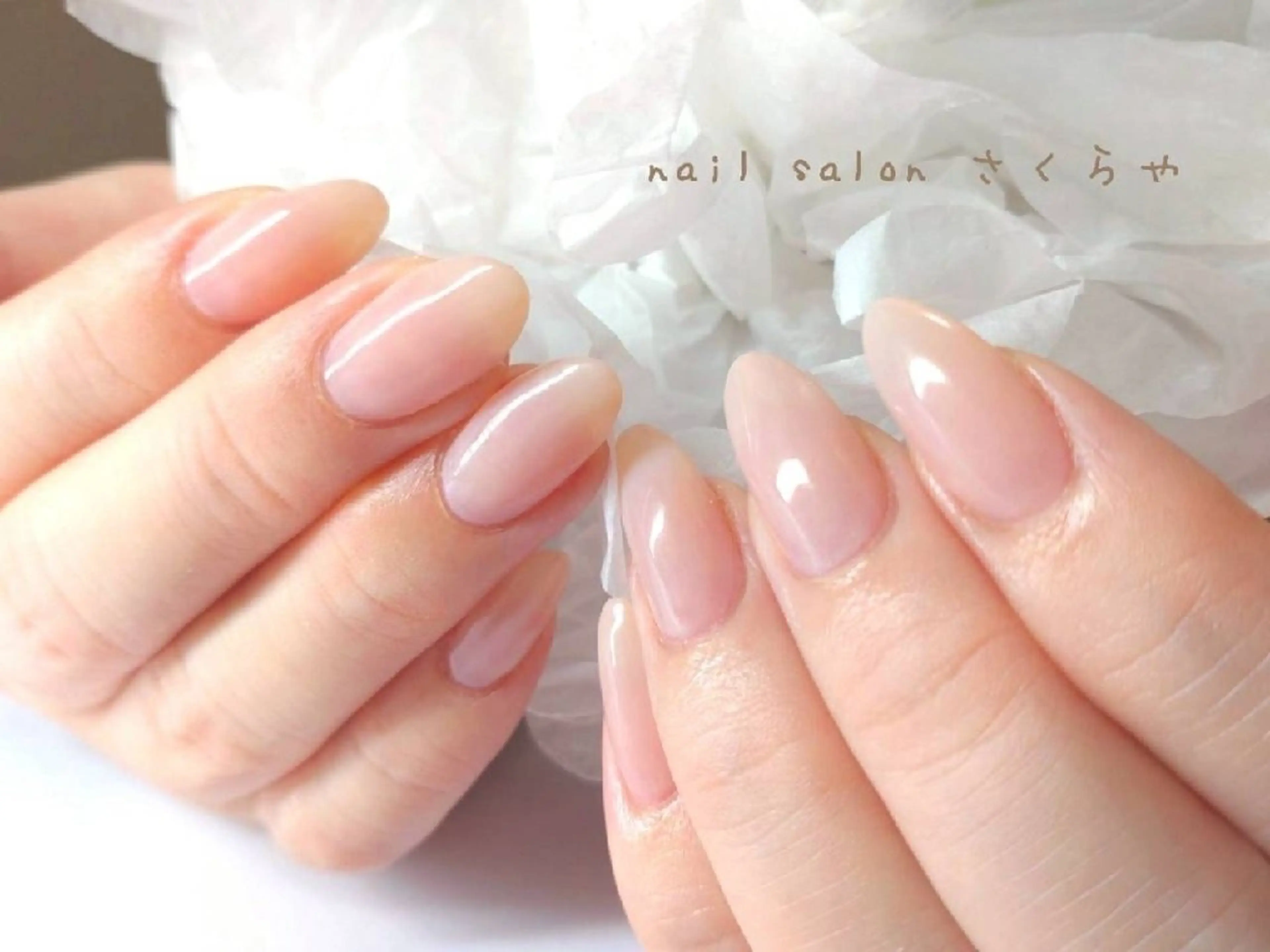 ネイル ワンカラーネイル 春ネイル さくらや❤ パラジェル使用のネイルデザイン