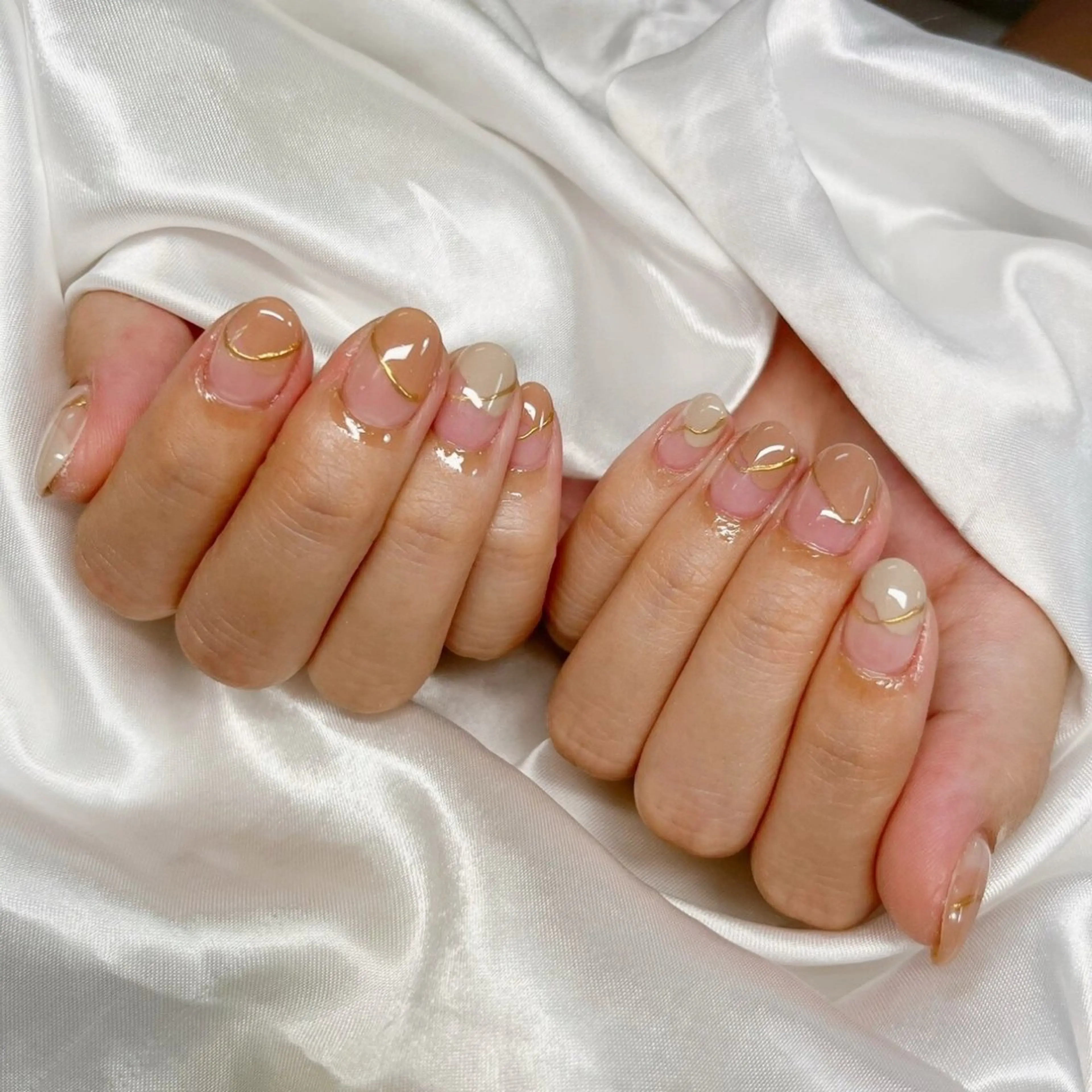 ハンドジェルネイルフレンチデザインコース¥5,980の写真