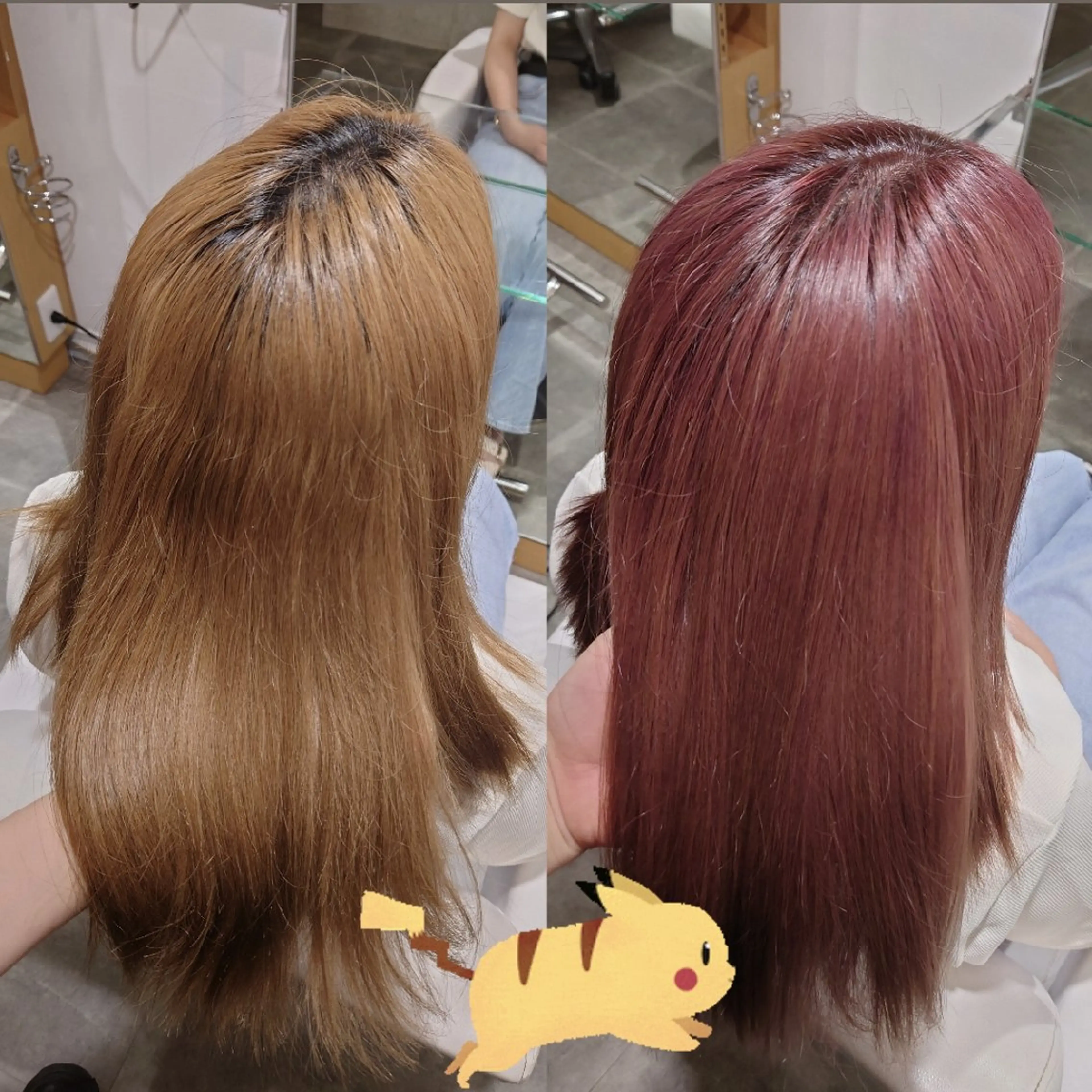 ロング カラー ベージュカラー ブリーチ ピンクカラー ピンクベージュ カット ヘアカラー トリートメント かわい ゆうな 髪質改善/縮毛矯正のヘアスタイル