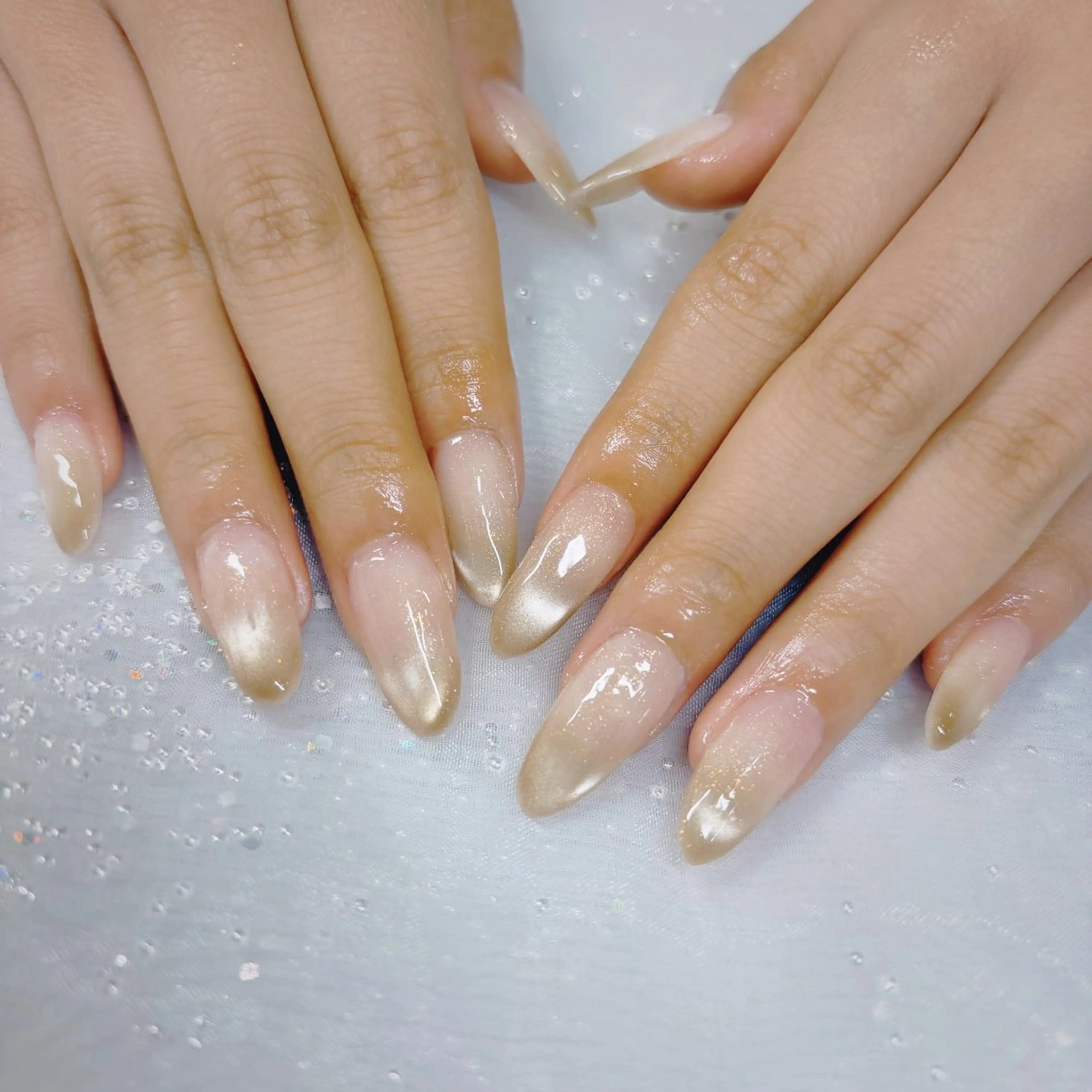 【オフあり】💅１０本長さだし＋ワンカラー、ラメグラの写真