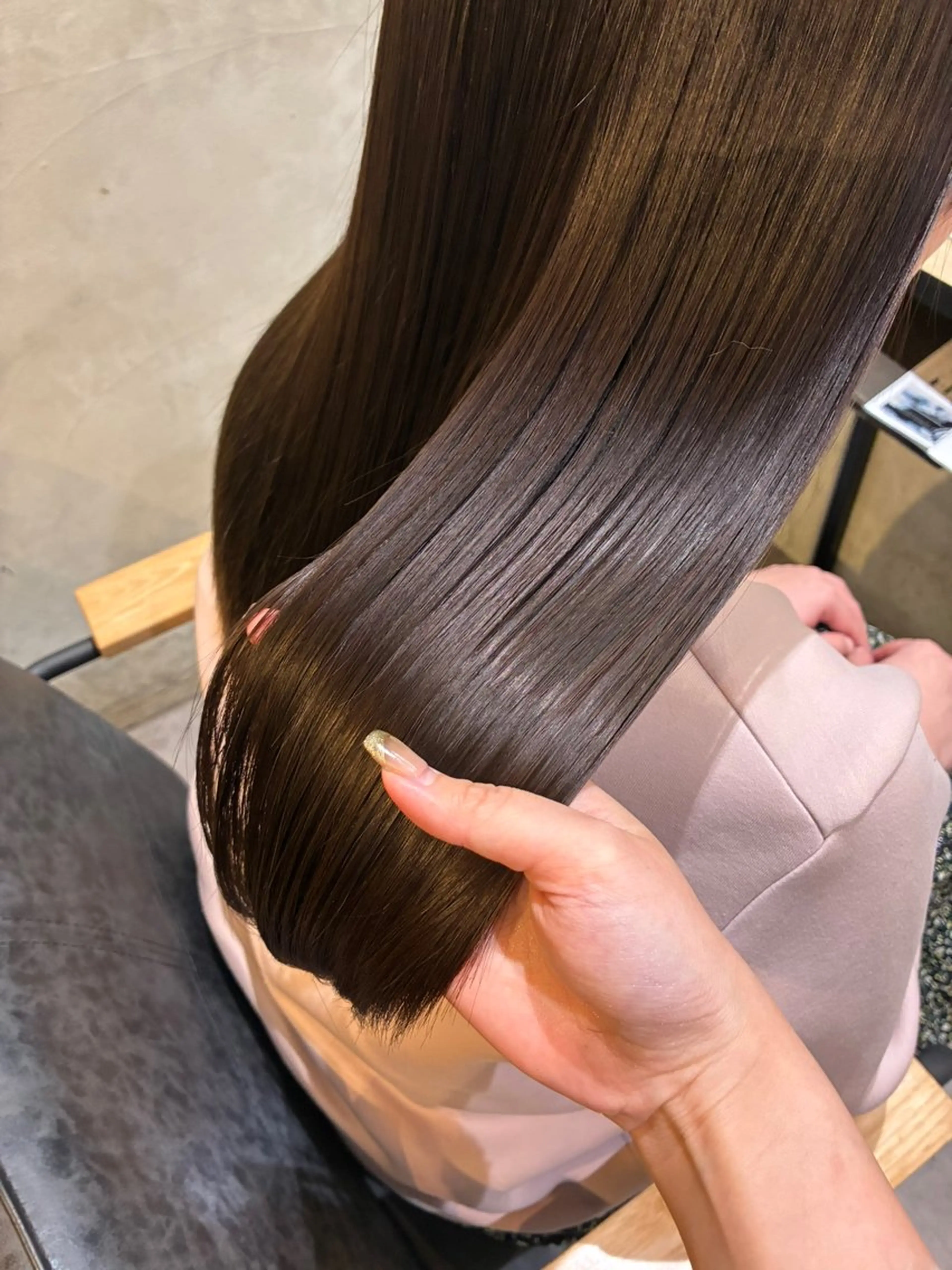 ロング ヘアカラー トリートメント 髪質改善/ボブ/梅田 runa_ニュアンスのヘアスタイル