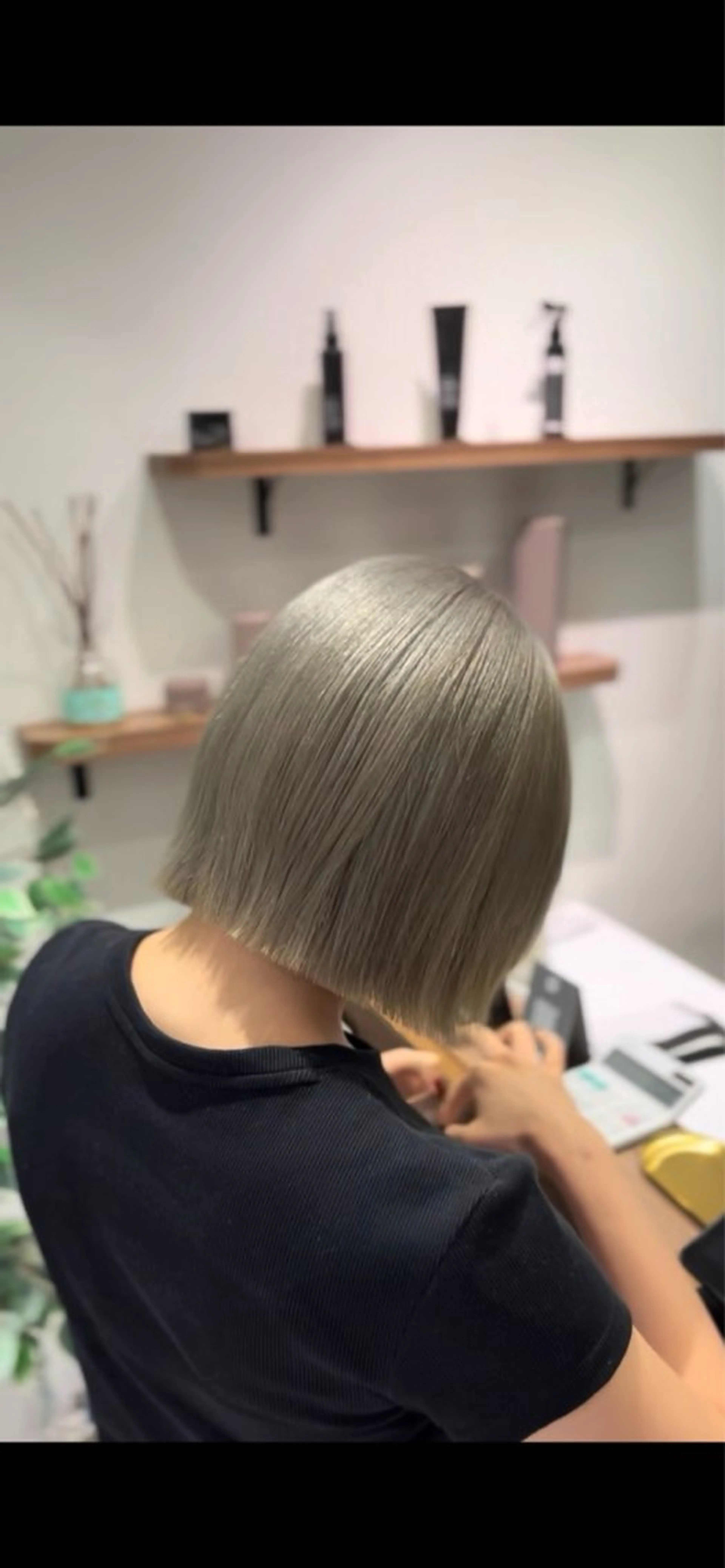 ショート ボブレイヤー ボブ レイヤーカット ash平井店/永木 空✂️のヘアスタイル