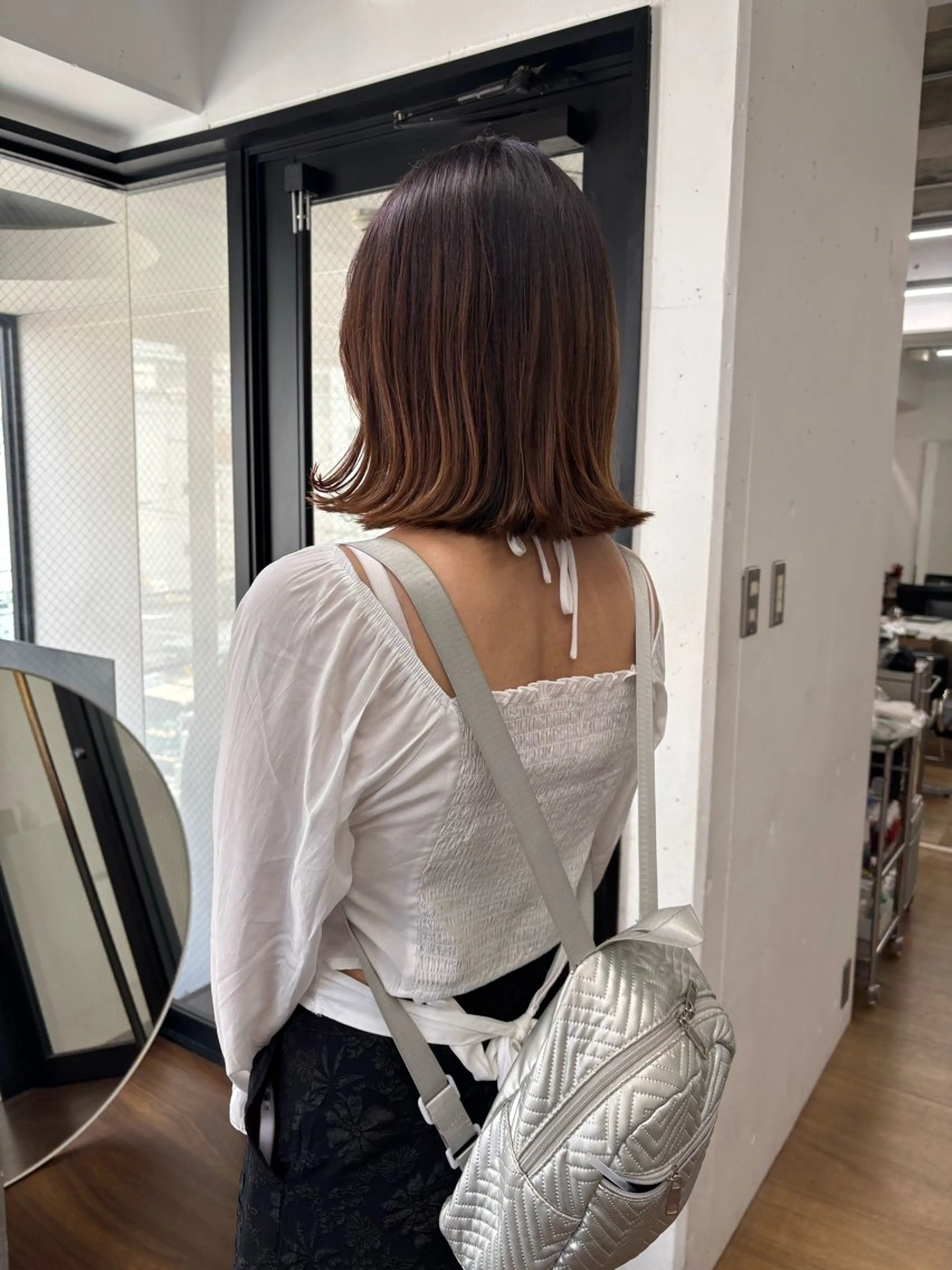 ショート ボブ 柔らかストレートと ツヤカラー/和田陽向のヘアスタイル