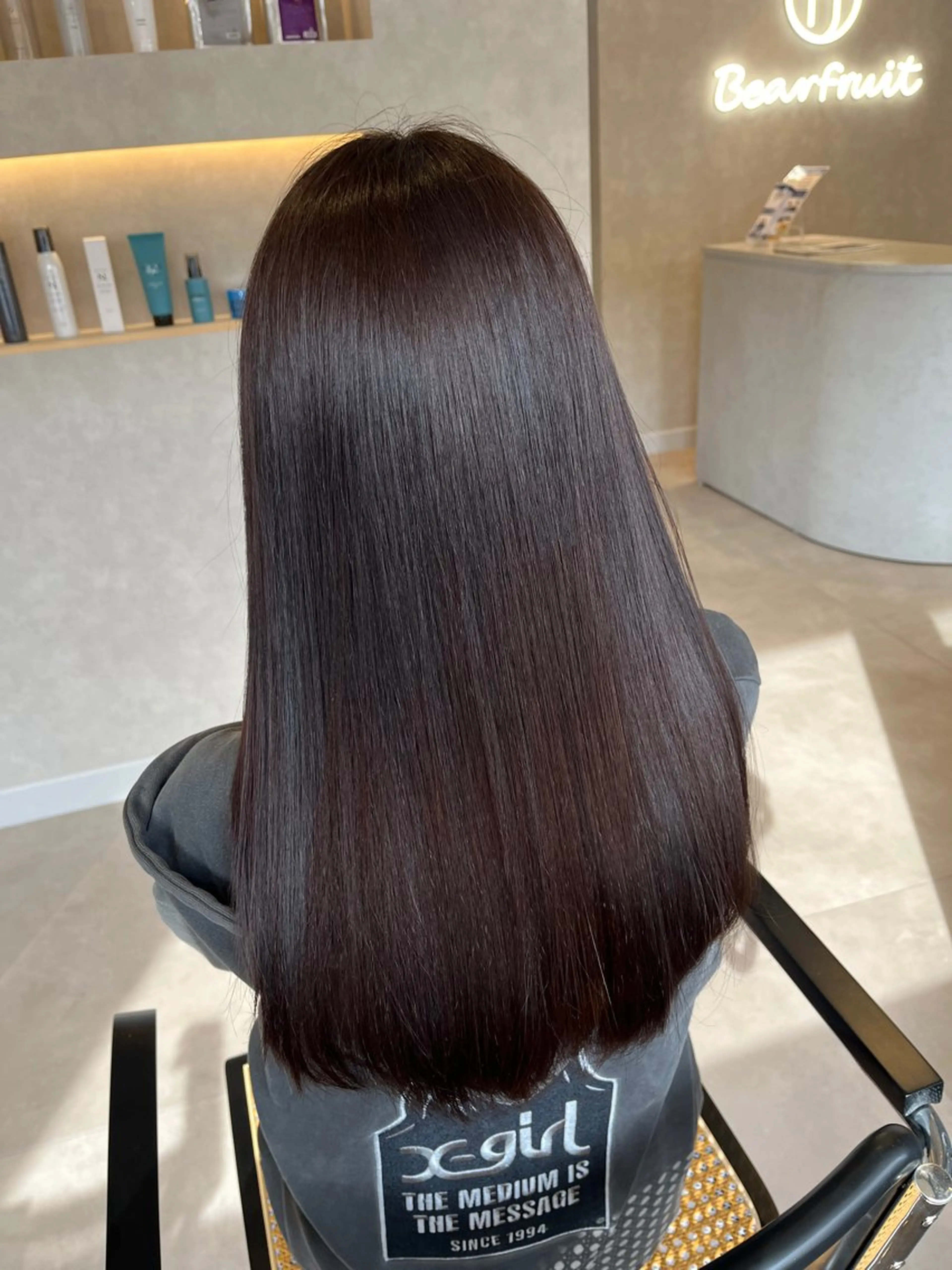 カラー ショコラグレージュ グレージュ ヘアカラー トリートメント ヘッドスパ ✨NEW OPEN/ 透明感カラー/はるかのヘアスタイル