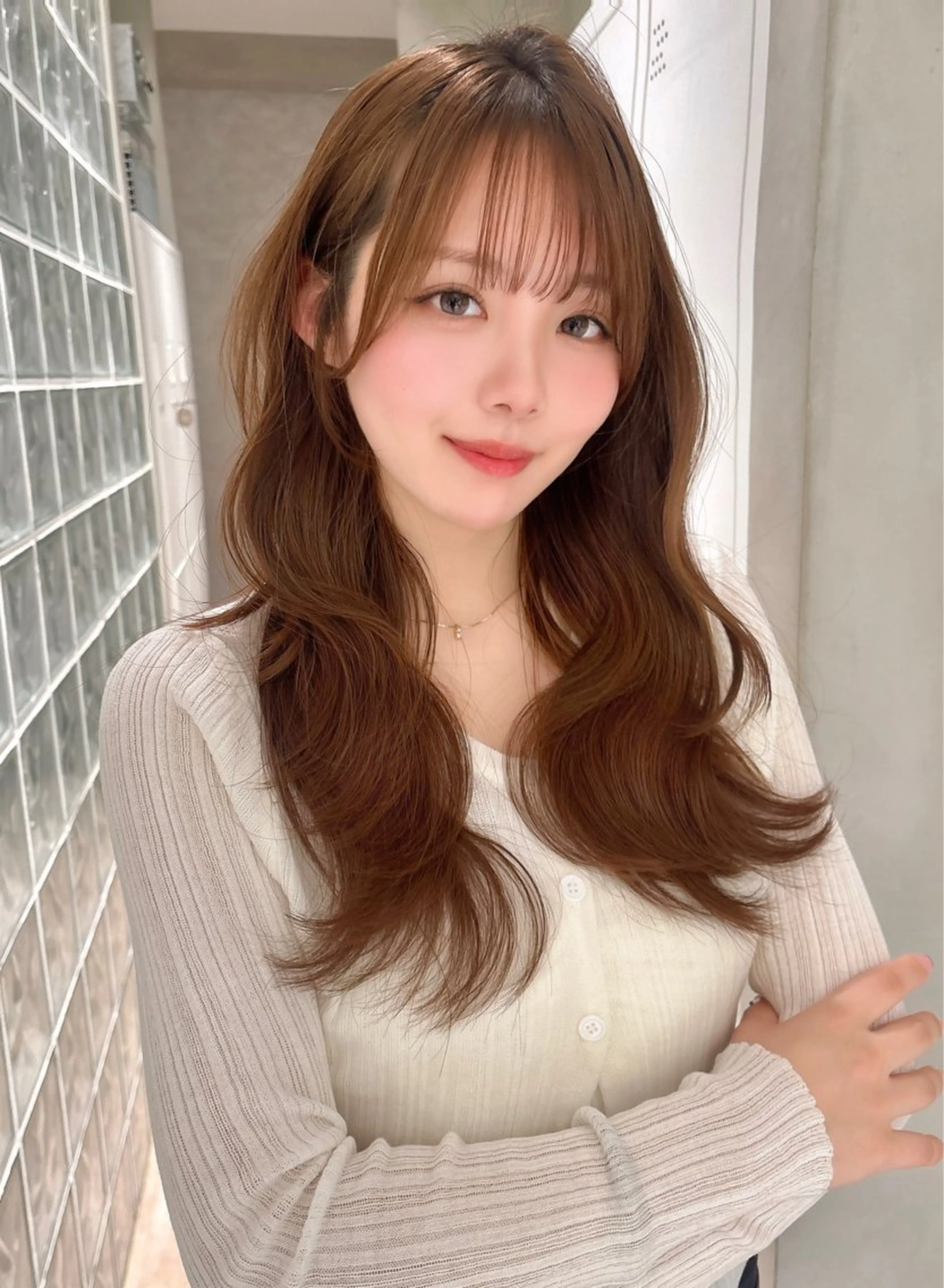 セミロング カラー トリートメント ヘアカラー 美髪縮毛矯正/ 髪質改善/AYARIのヘアスタイル