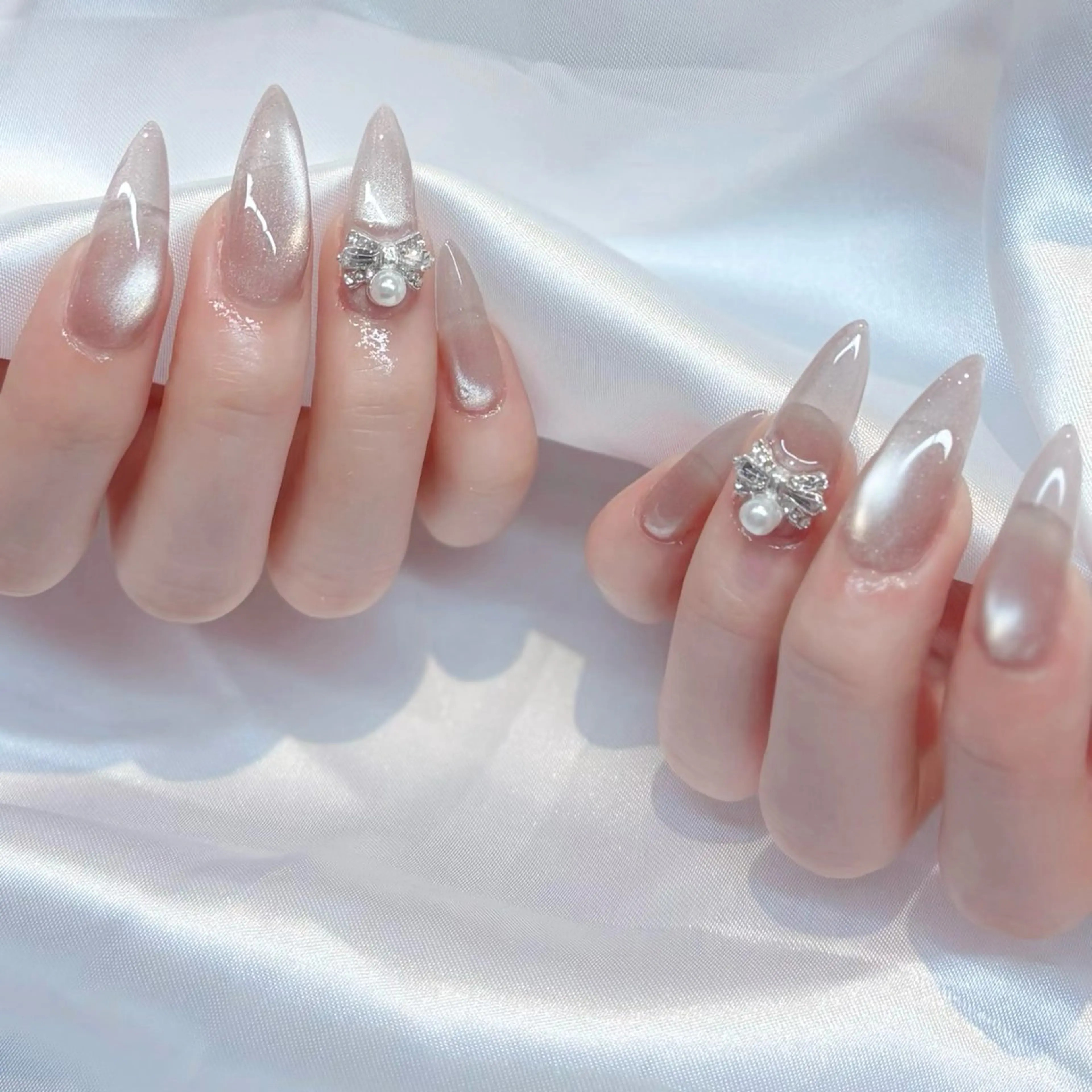 ネイル キラキラネイル マグネットネイル ワンホンネイル Keli Nail 難波のネイルデザイン