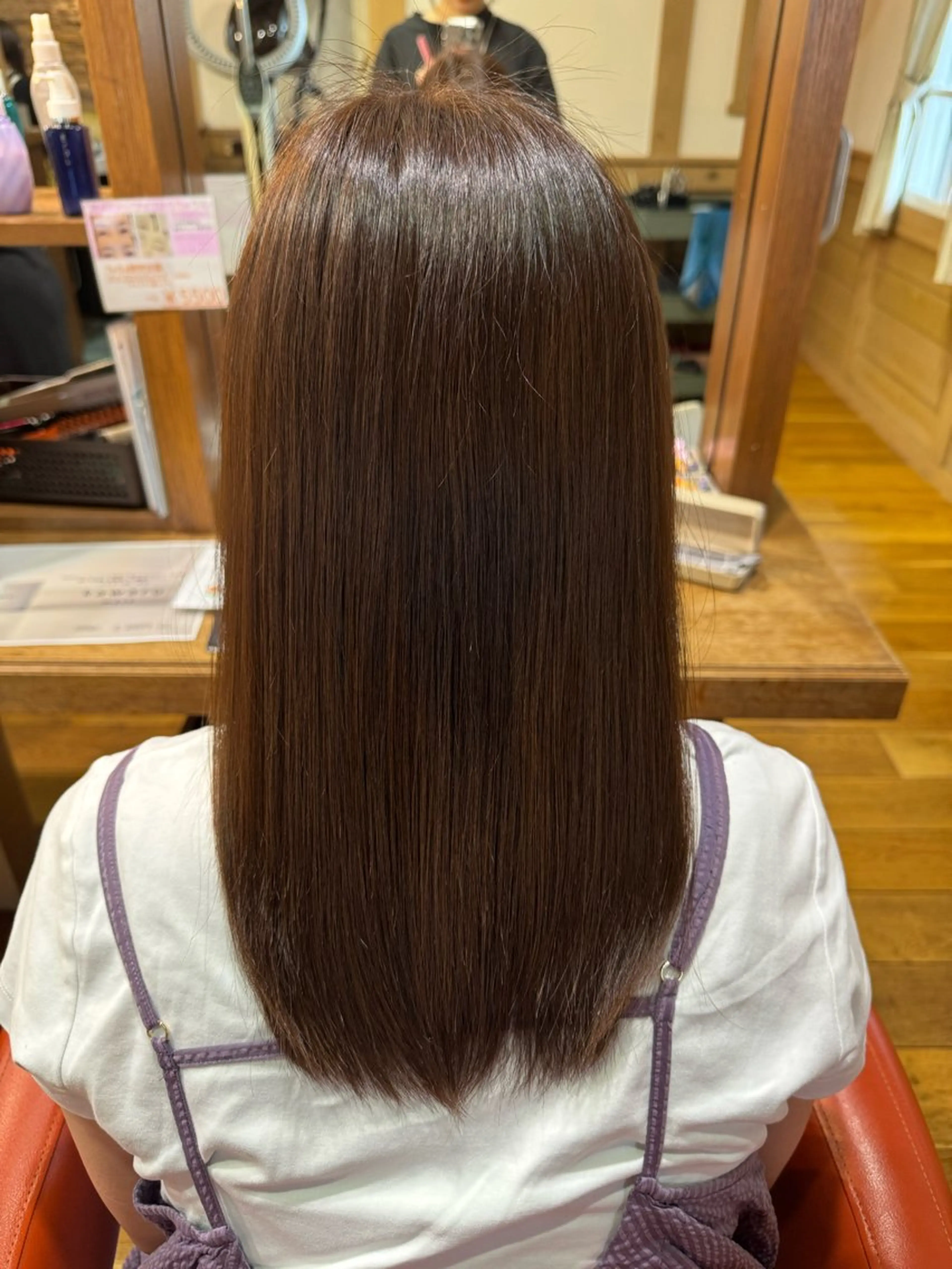 セミロング カラー ブラウンカラー 鈴木 杏のヘアスタイル