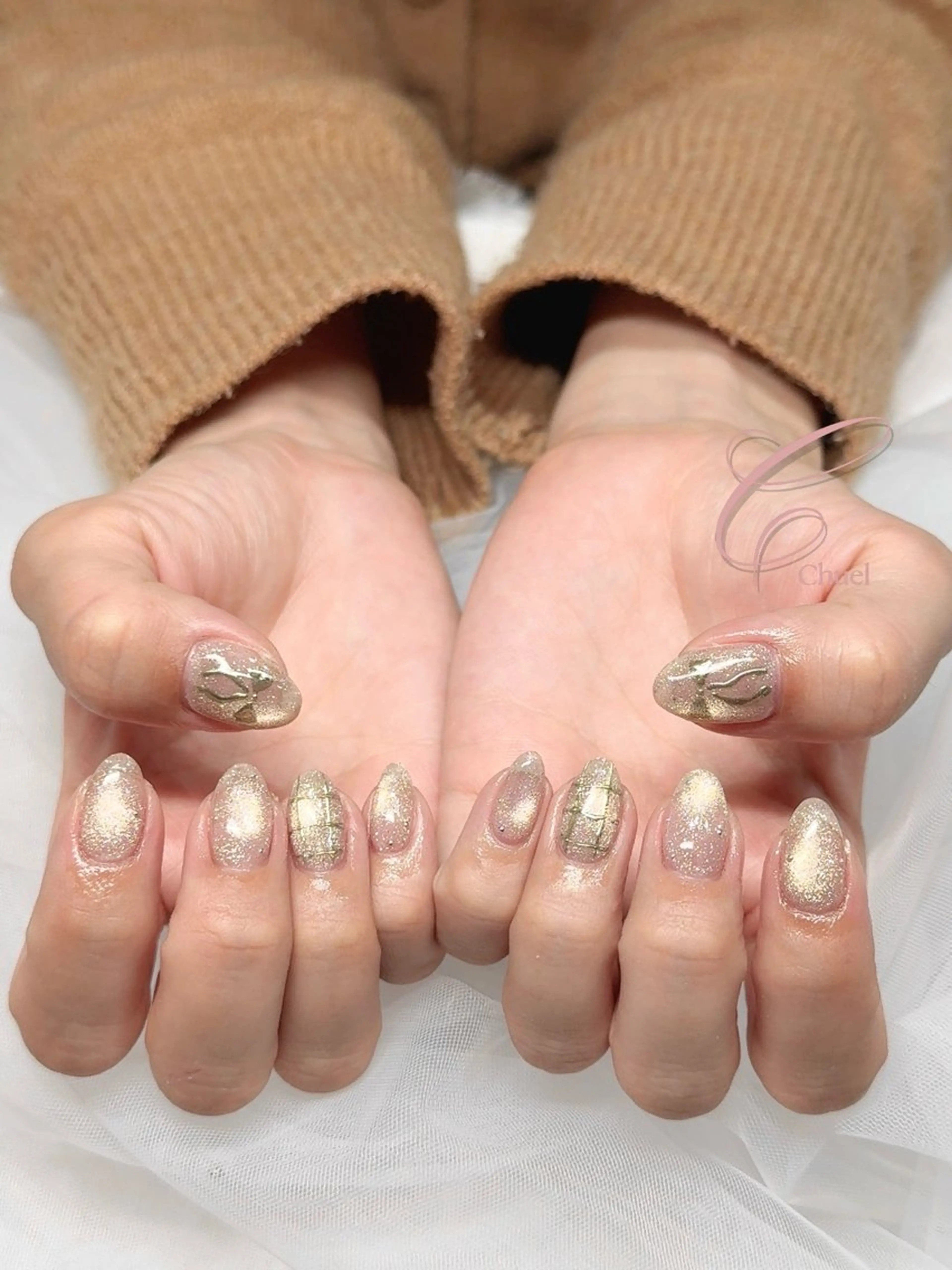 ネイル マグネットネイル ミラーネイル ハンドネイル ISHIKAWA Aのネイルデザイン