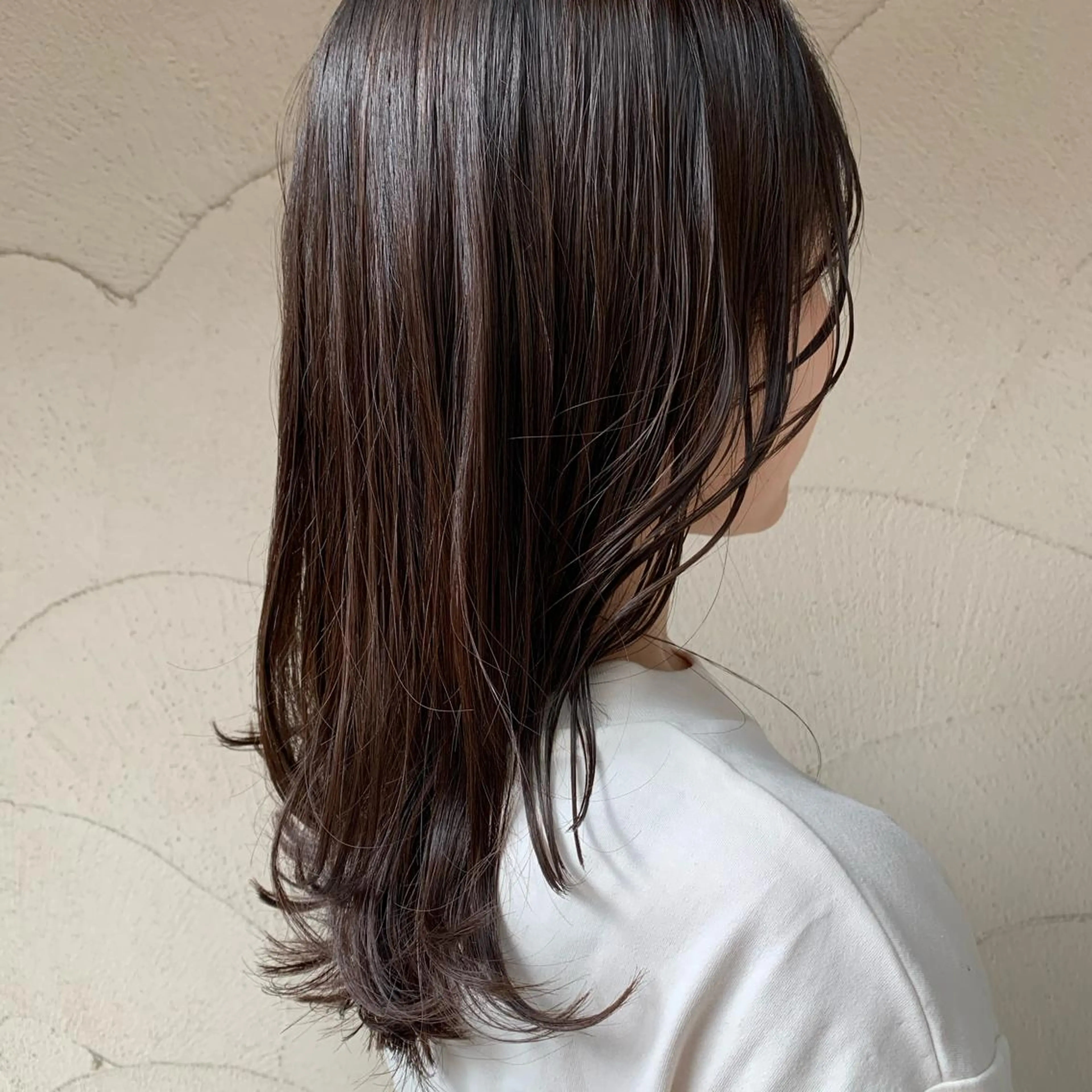 ミディアム カラー ブラウンカラー ナチュラルブラウン 韓国風ヘア レイヤーカット オルチャンヘア 韓国×巻ける髪質改善 💍maki💍のヘアスタイル