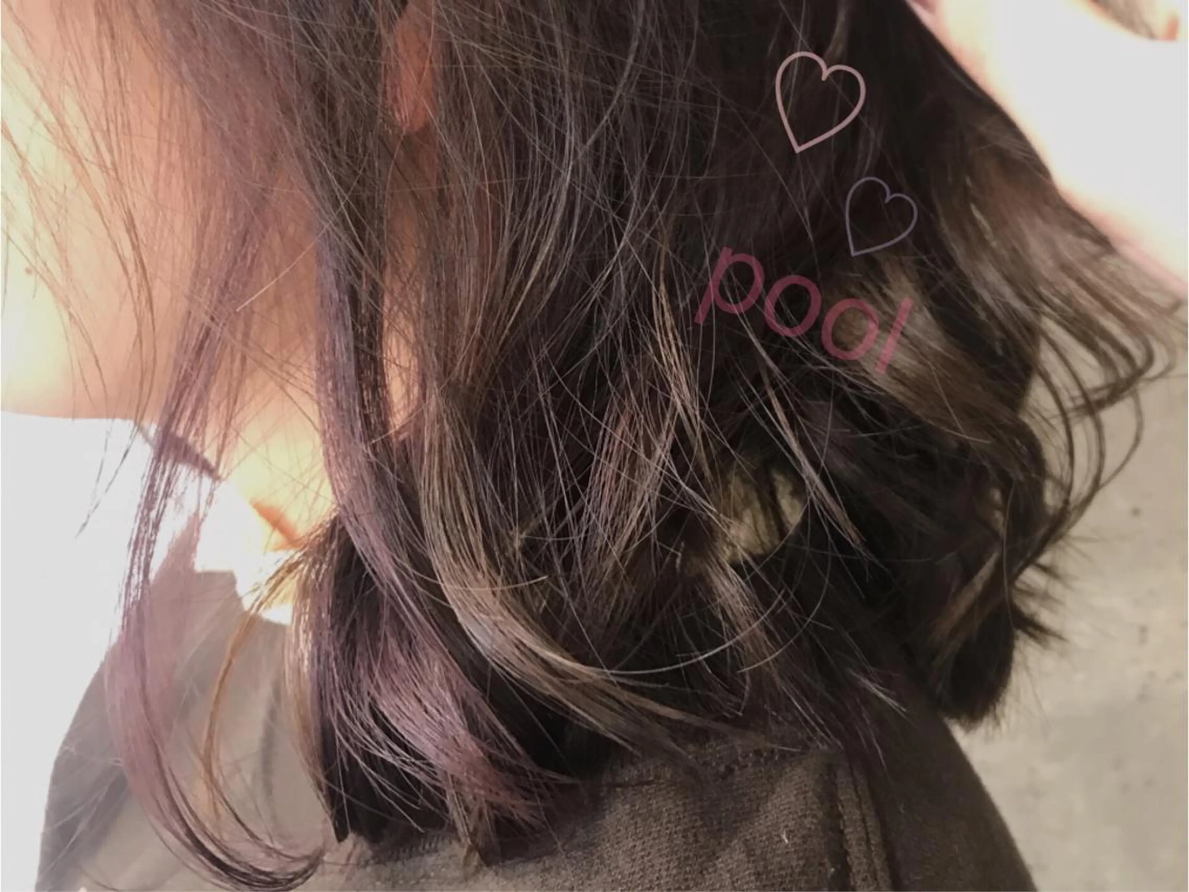 セミロング カラー インナーカラー にった みずきのヘアスタイル