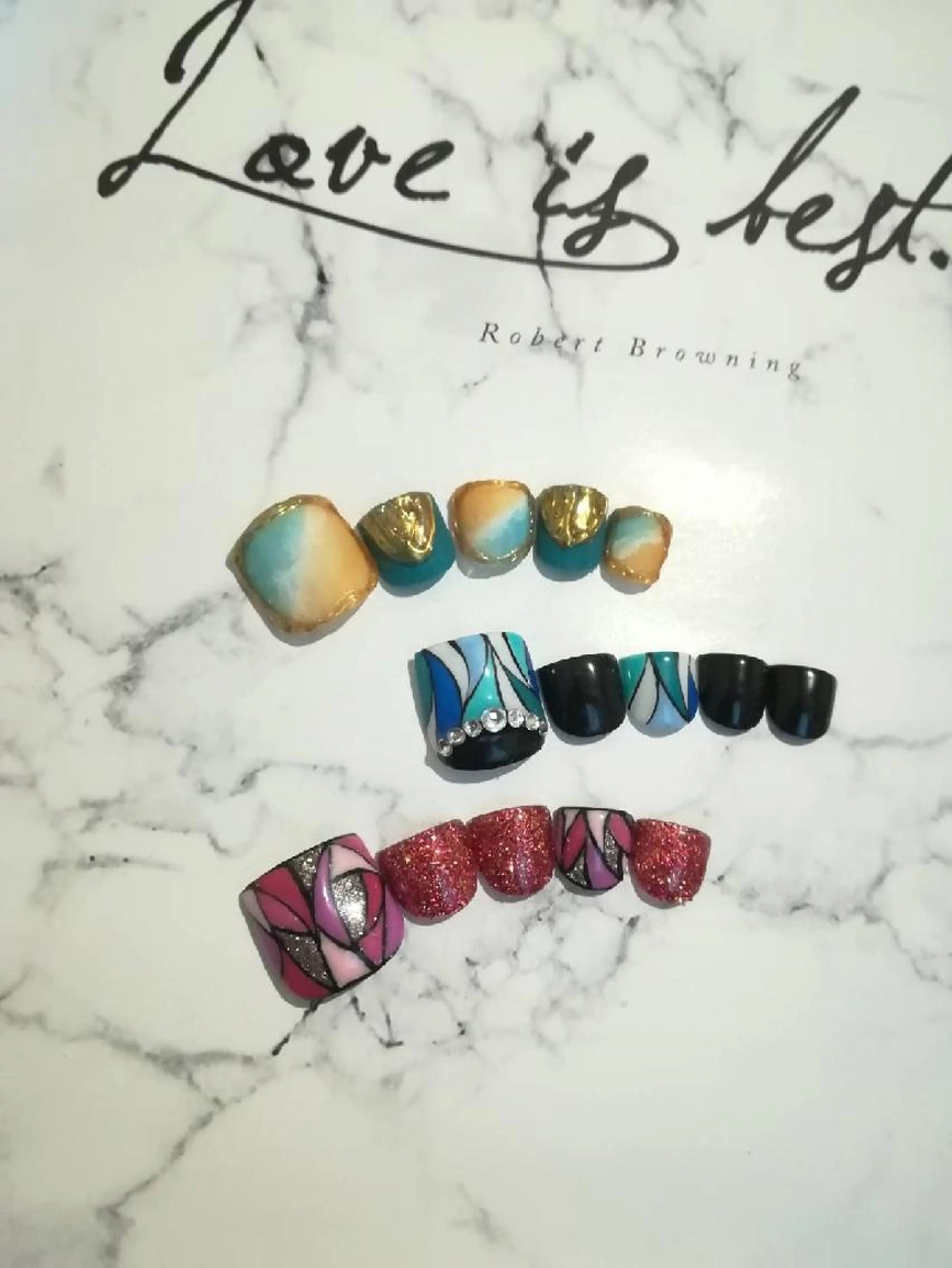 デザインフットネイル【新規限定】付け替えオフ込み♡バブルフットバス＆甘皮処理込み♡¥11000の写真