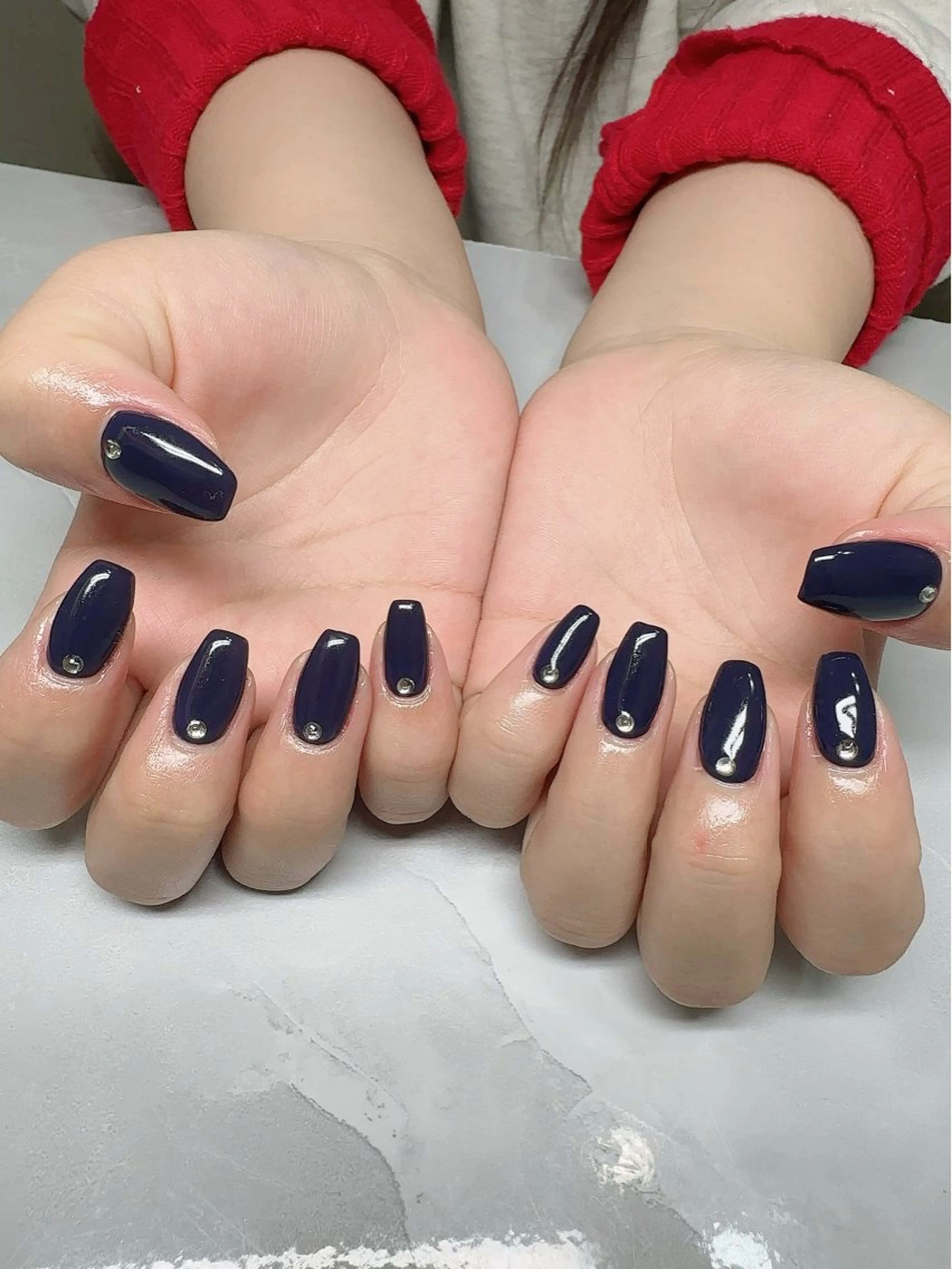ネイル ワンカラーネイル ストーンネイル ｎｙａｓｕ ｎａｉｌのネイルデザイン