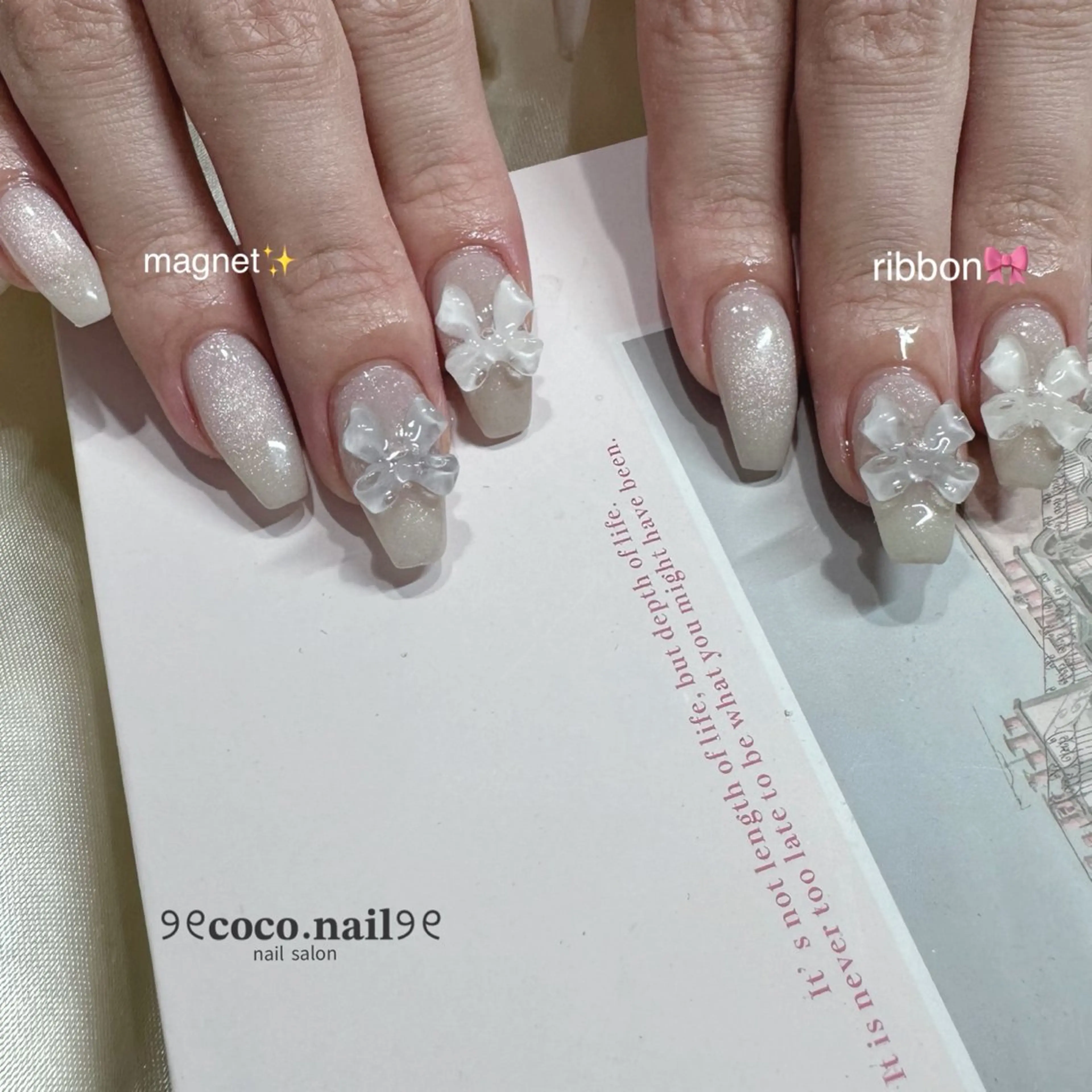 ネイル ハンドネイル フットネイル lili.nail y2k/長さ出しのネイルデザイン