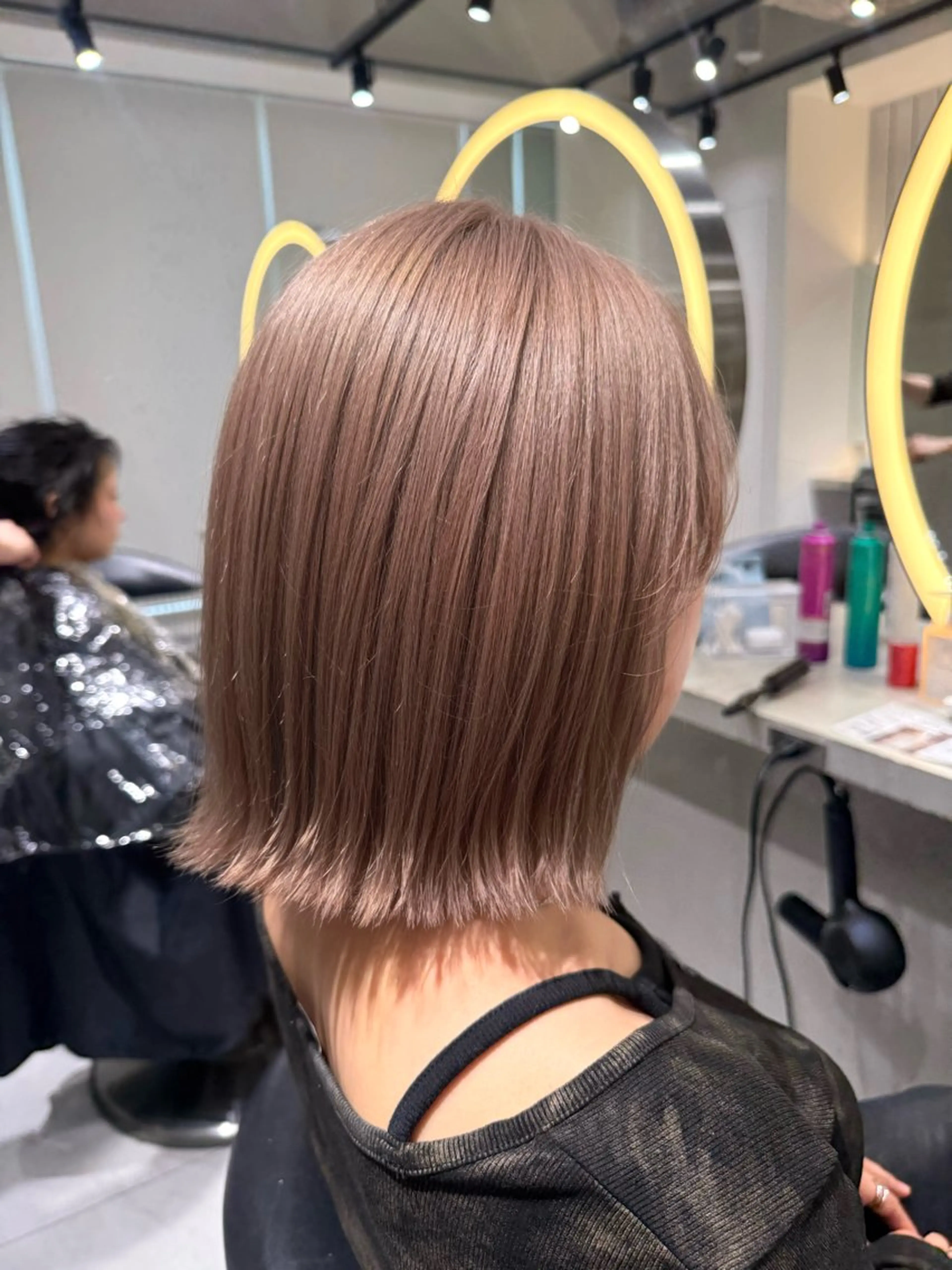 ミディアム カット ヘアカラー トリートメント ハルナ / 韓国ヘア♪のヘアスタイル