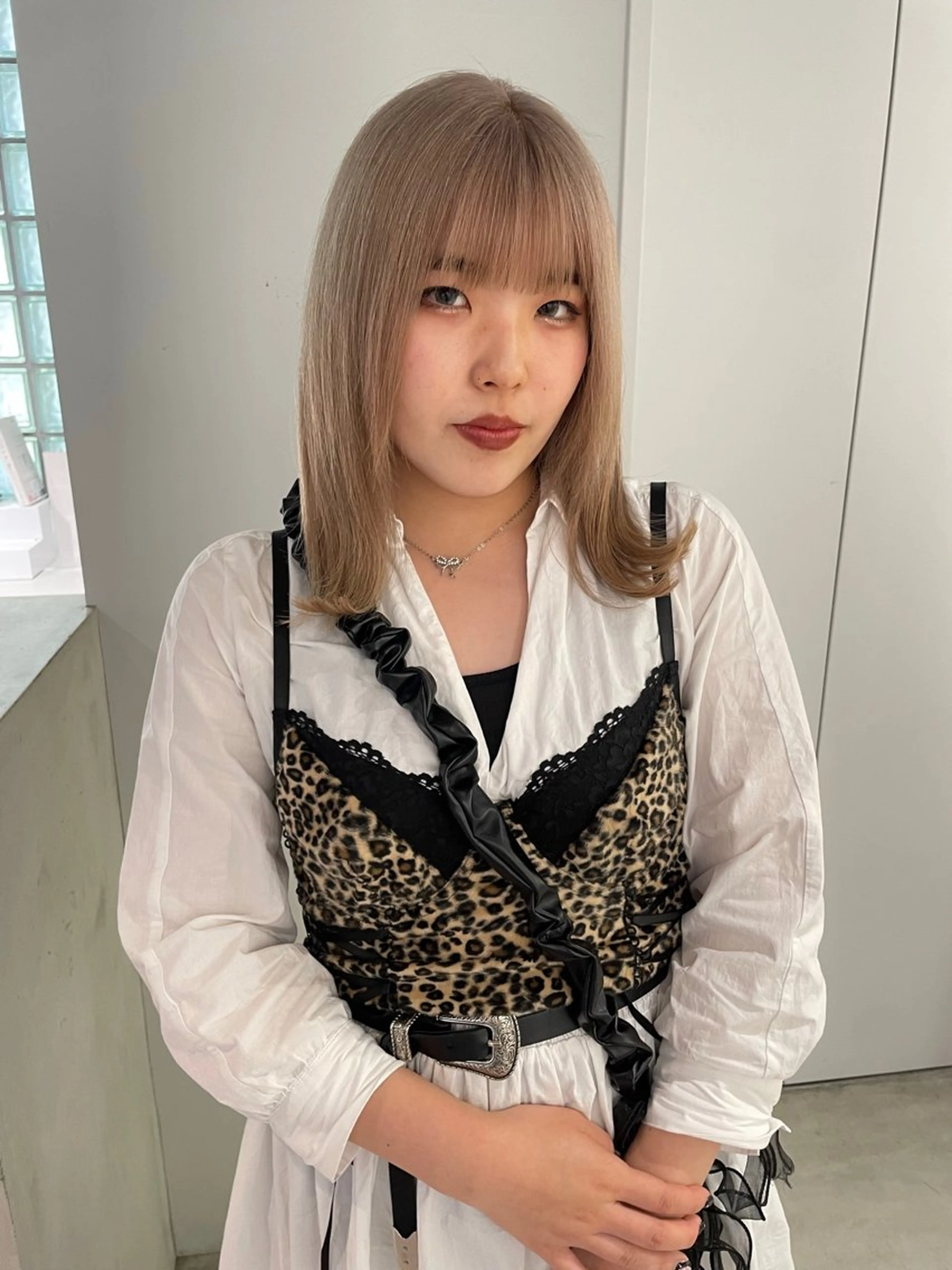 ミディアム カラー ヘアカラー トリートメント 心斎橋/ブリーチ minamiのヘアスタイル