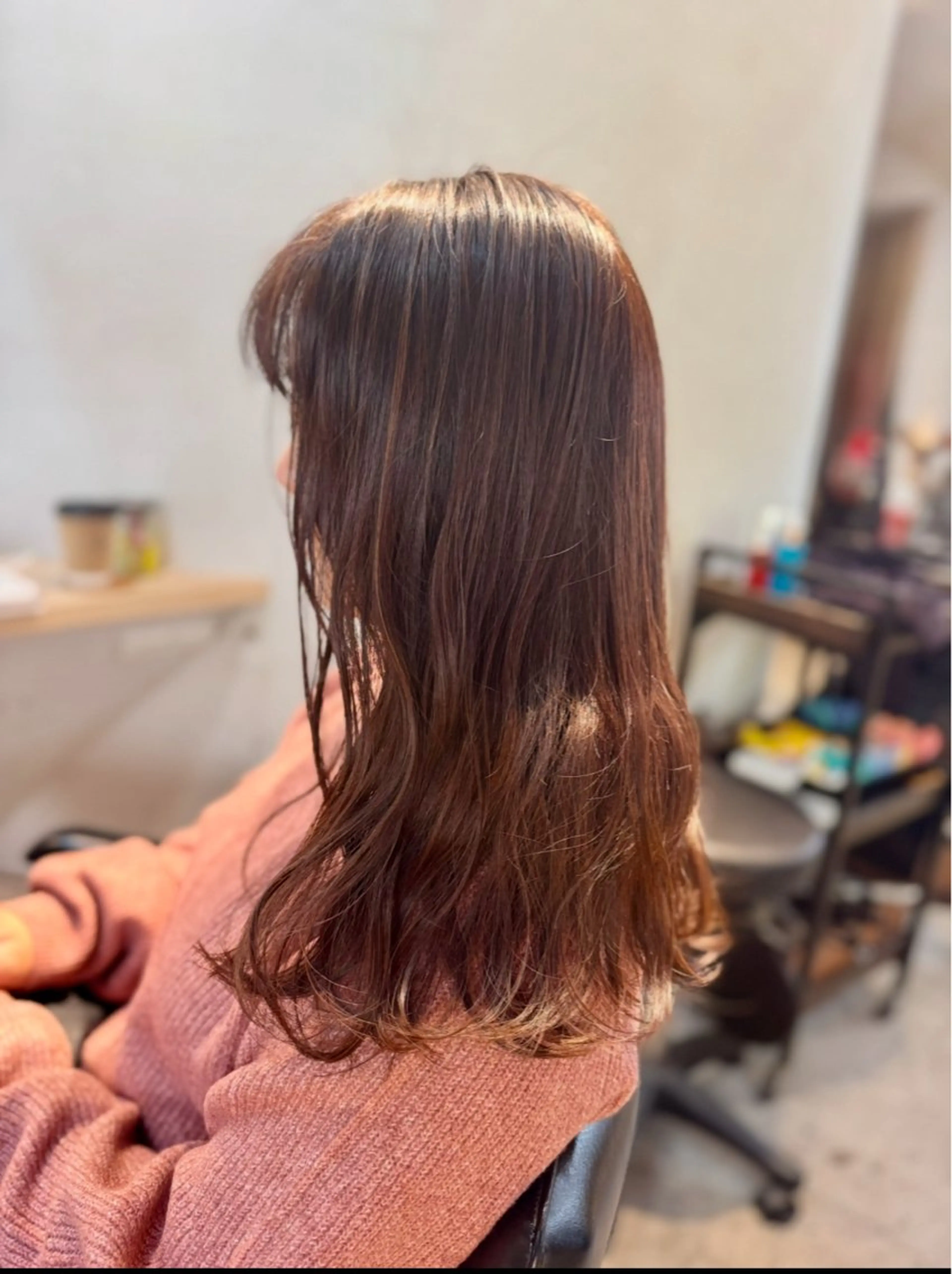 セミロング ハイライト カット ヘアカラー 白髪ぼかし/メンズ パーマ/近野浩隆のヘアスタイル