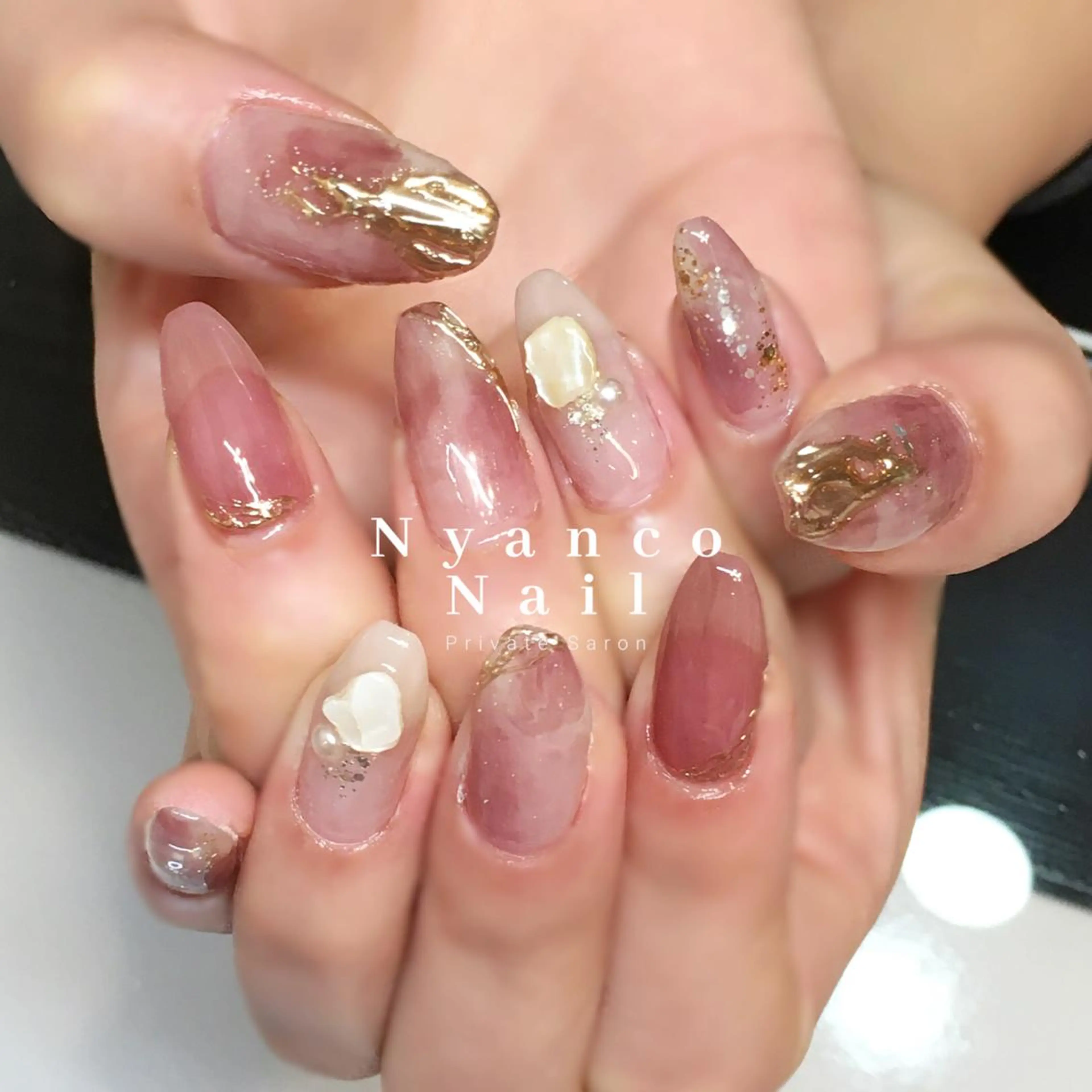ネイル ジェルネイル ニュアンスネイル 春ネイル Nyanco Nailのネイルデザイン