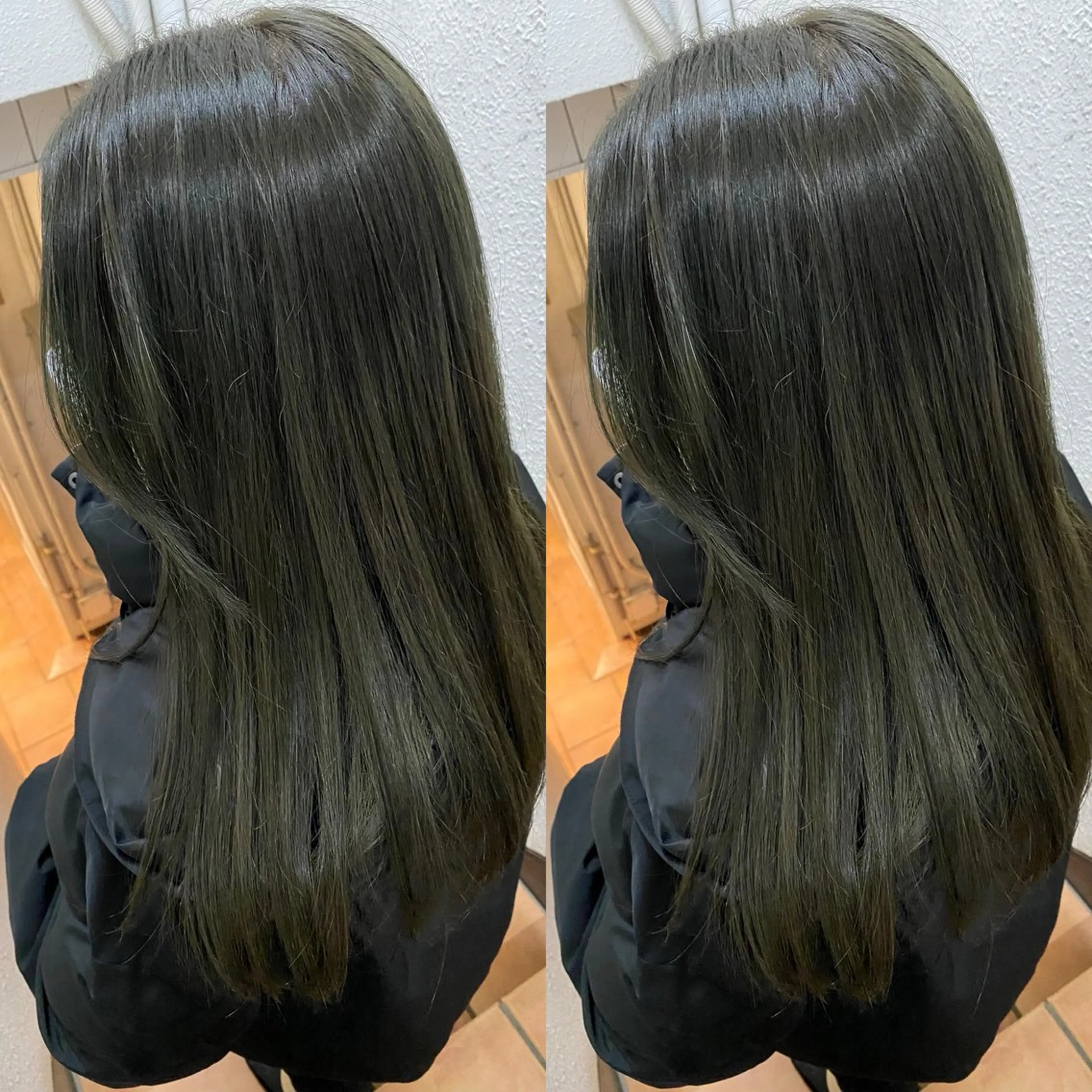 ロング カラー ヘアアレンジ ブリーチ 透明感カラー ダブルカラー ブリーチなしカラー オリーブカラー カット ヘアカラー トリートメント 縮毛矯正×ボブ💎 髪質改善/木下のヘアスタイル
