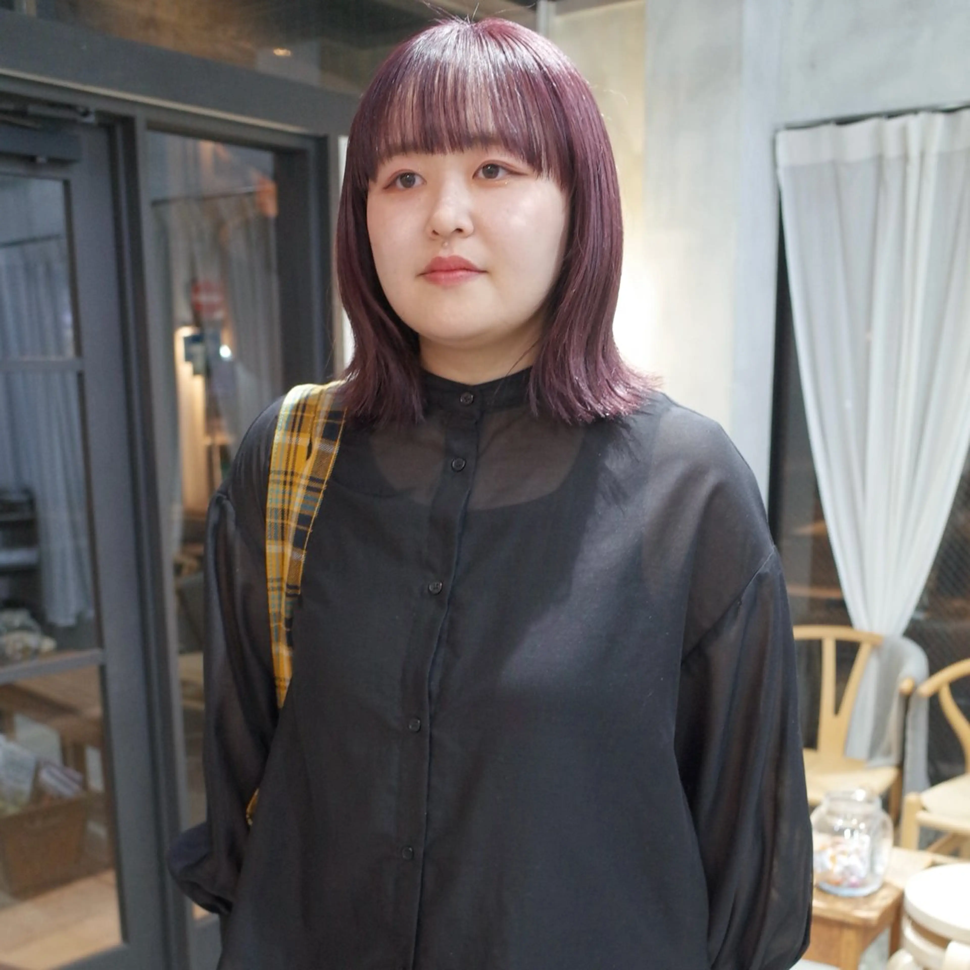 ミディアム カラー ピンクカラー ヘアカラー カラーモデル fon▶山田 悠華のヘアスタイル