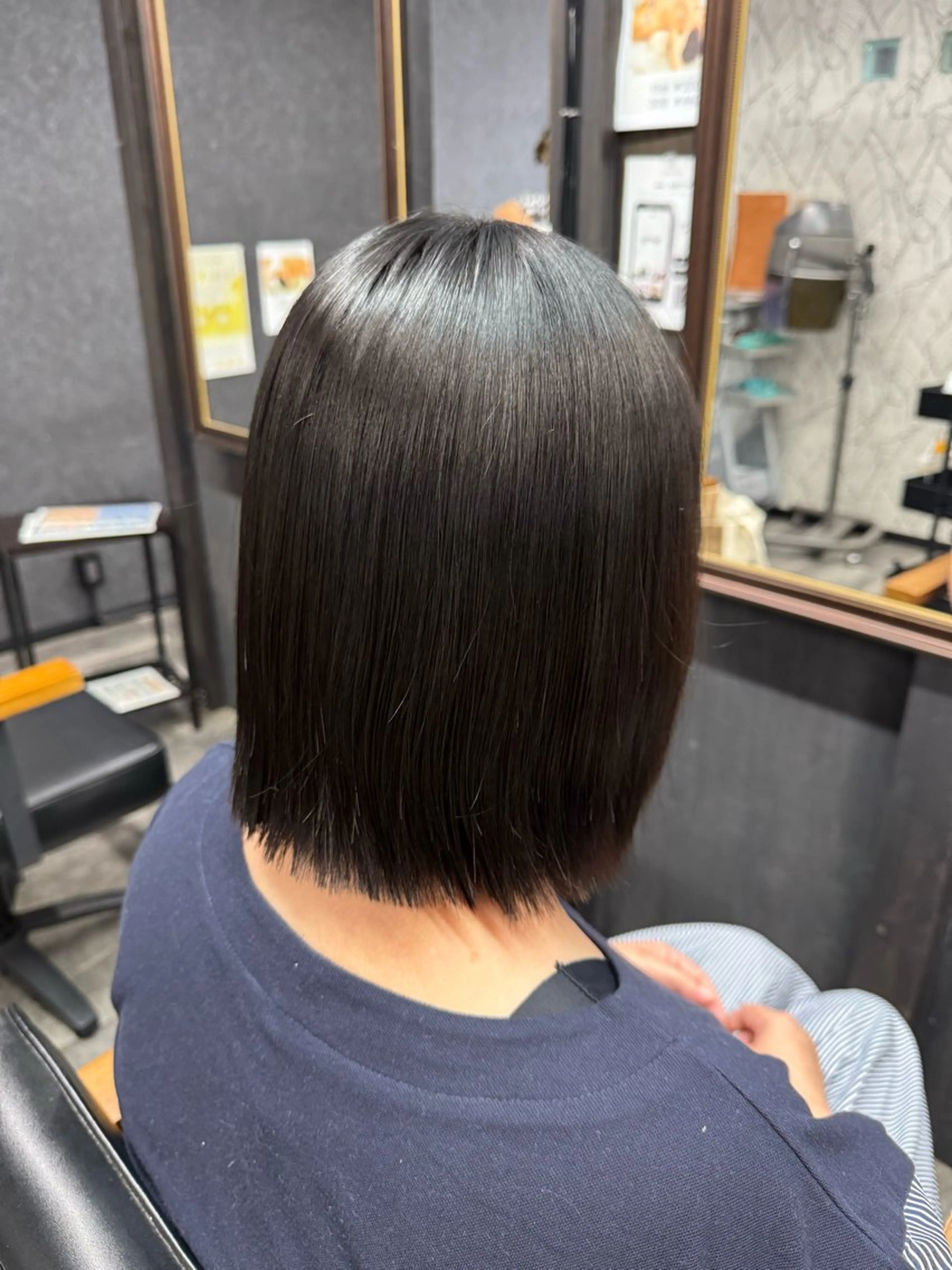 ミディアム 縮毛矯正 坂田 かれんのヘアスタイル