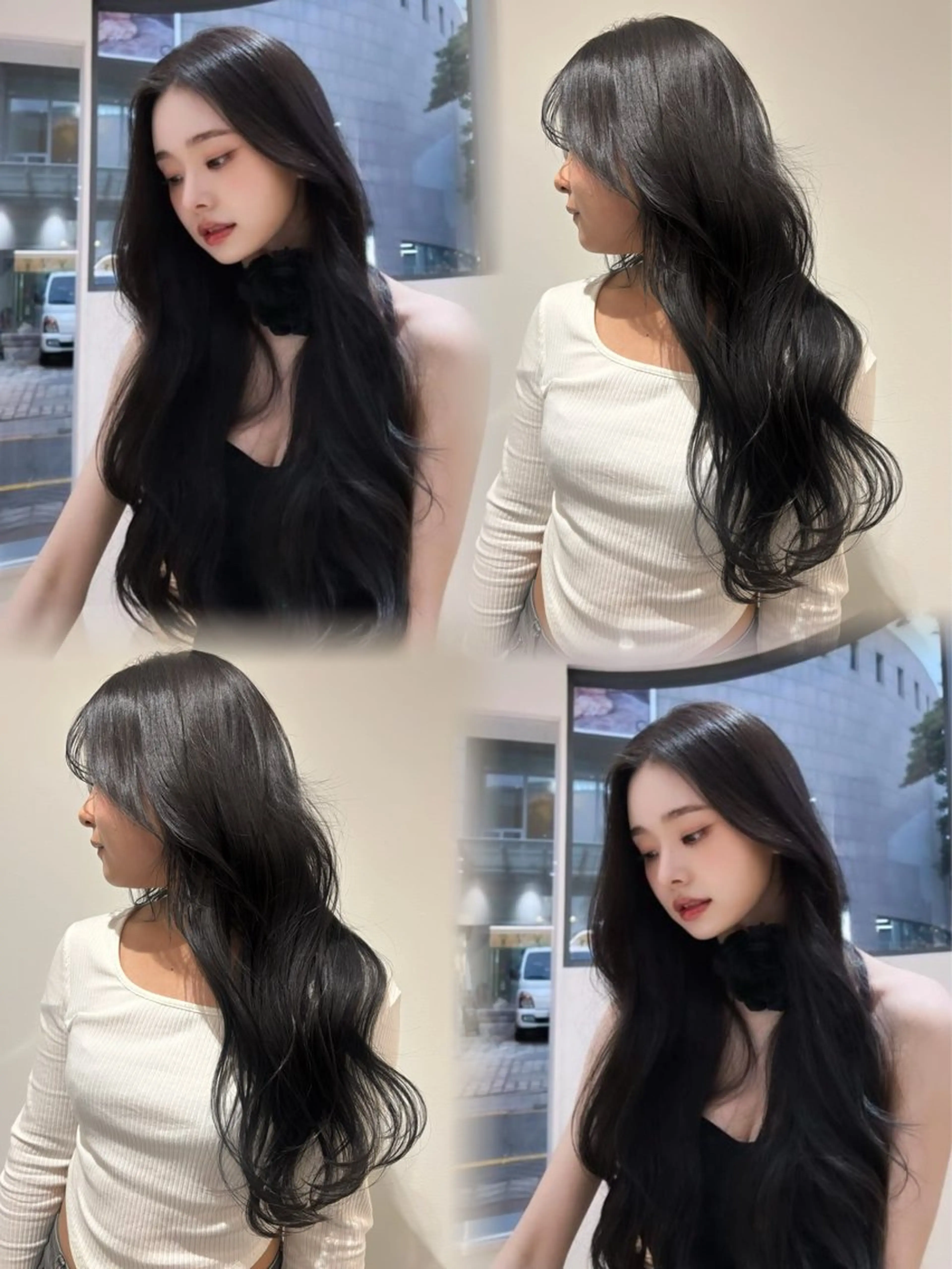 ロング カラー ベージュカラー ブリーチ ブラウンカラー カシス グレージュ カット ヘアカラー トリートメント レイヤーモデル 募集中🕊️正源のヘアスタイル