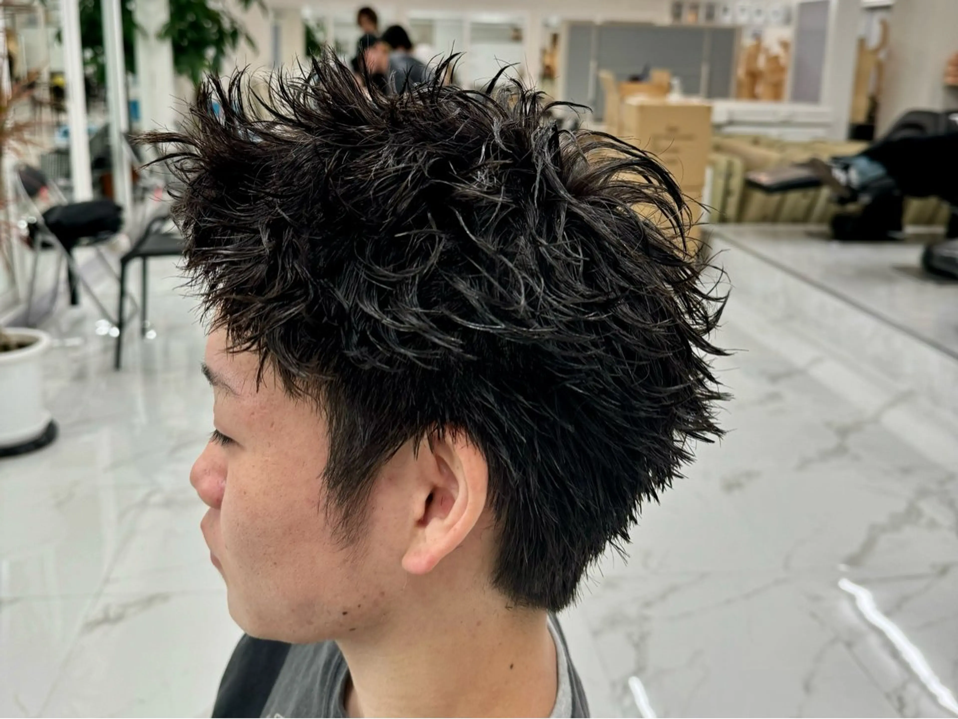 メンズ センターパート フェードカット マッシュ メンズパーマ メンズツイストパーマ パーマ／京都駅 ／メンズ/藤井　翔のヘアスタイル