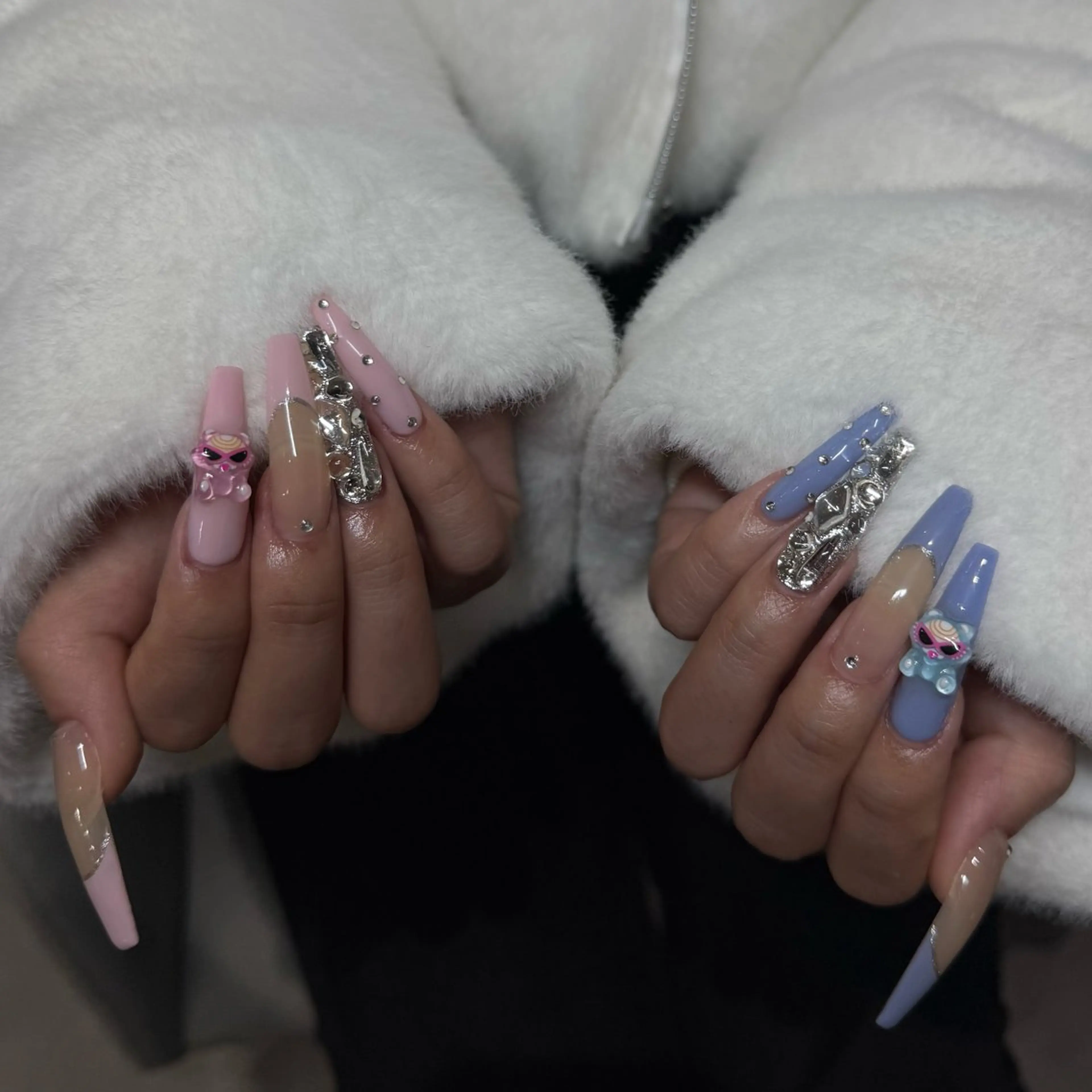 ネイル ロングネイル 持ち込み ハンドネイル IROHA NAIL 北村菜帆のネイルデザイン