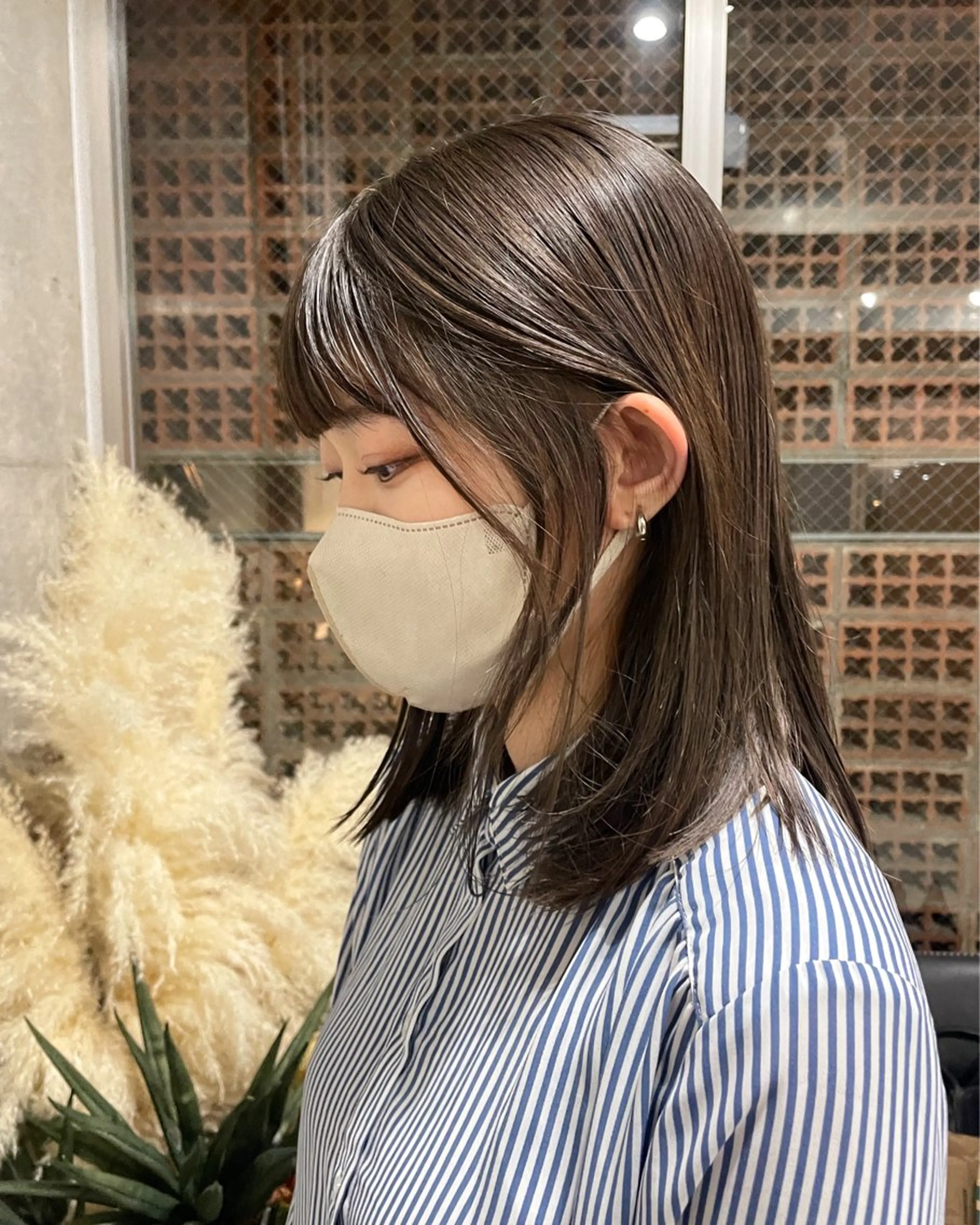 ミディアム カラー パーマ ヘアカラー 表参道🌿赤み消し カラー/チナツのヘアスタイル