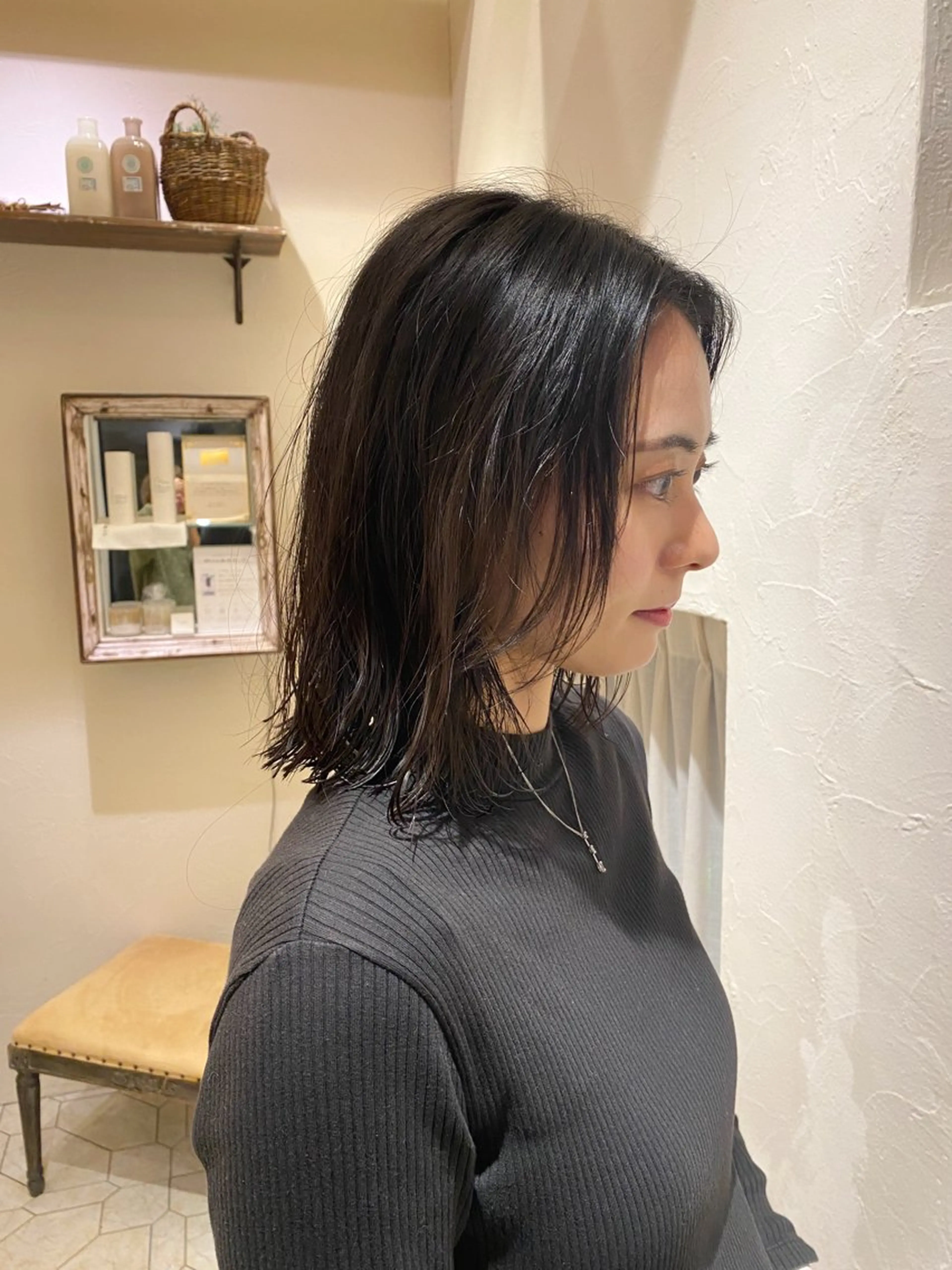 ミディアム パーマ カット パーマ 菊池大一 溝の口パーマのヘアスタイル