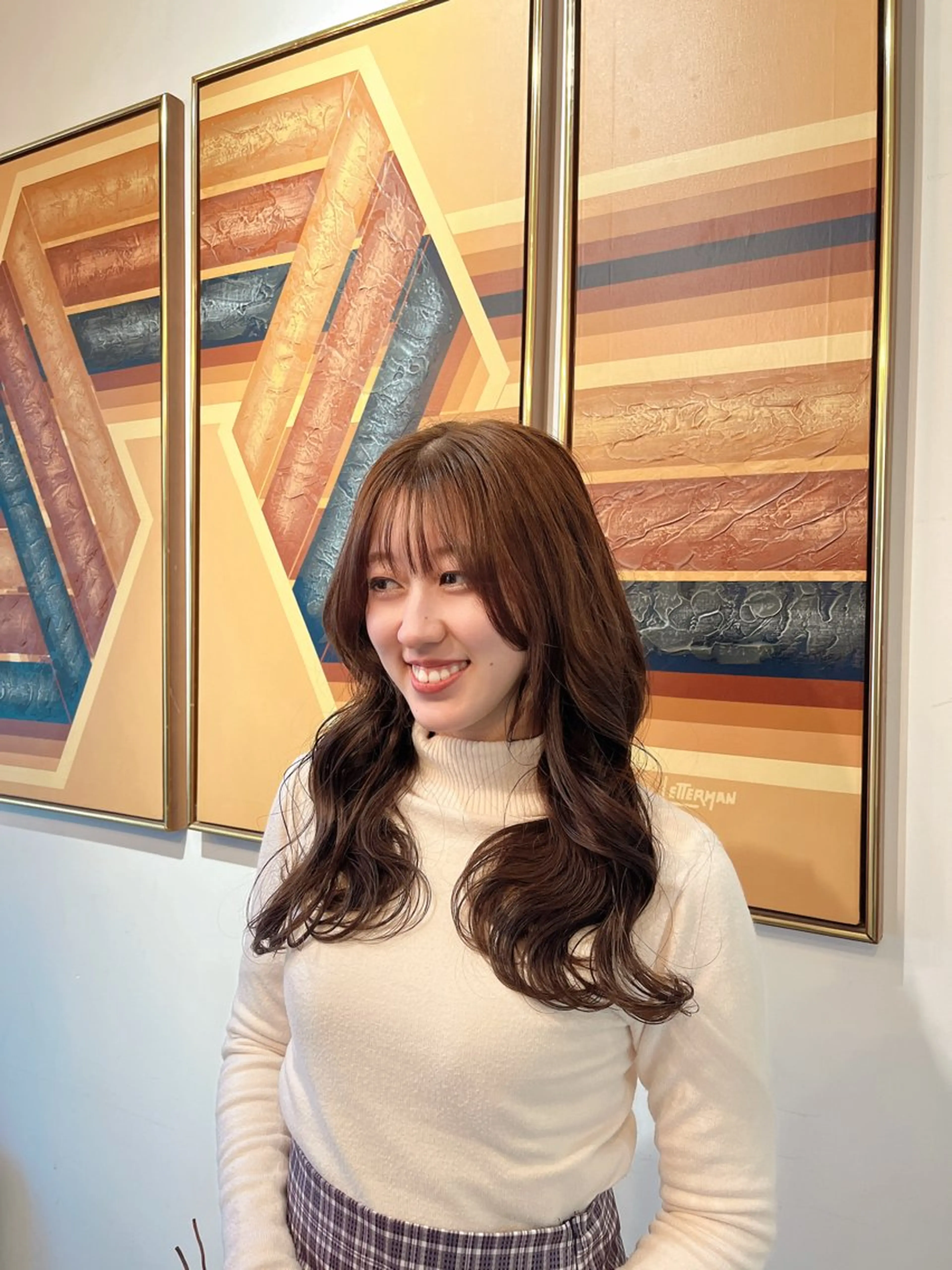 ロング カラー カット ヘアカラー sign hair 鈴木 りん🍓のヘアスタイル