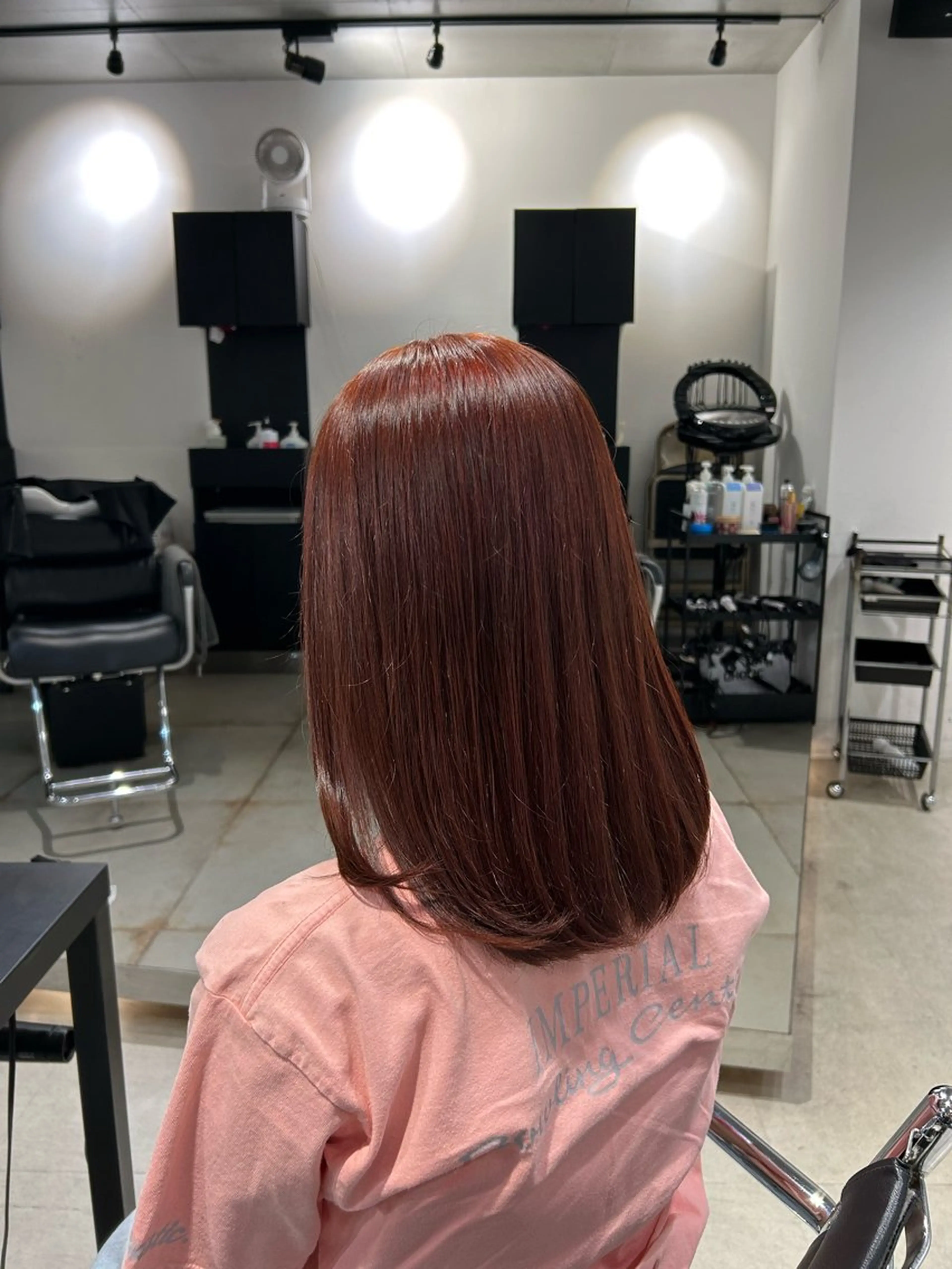 ミディアム カラー ヘアアレンジ ヘアカラー トリートメント ボブ艶モテカラー🫧 カリンのヘアスタイル
