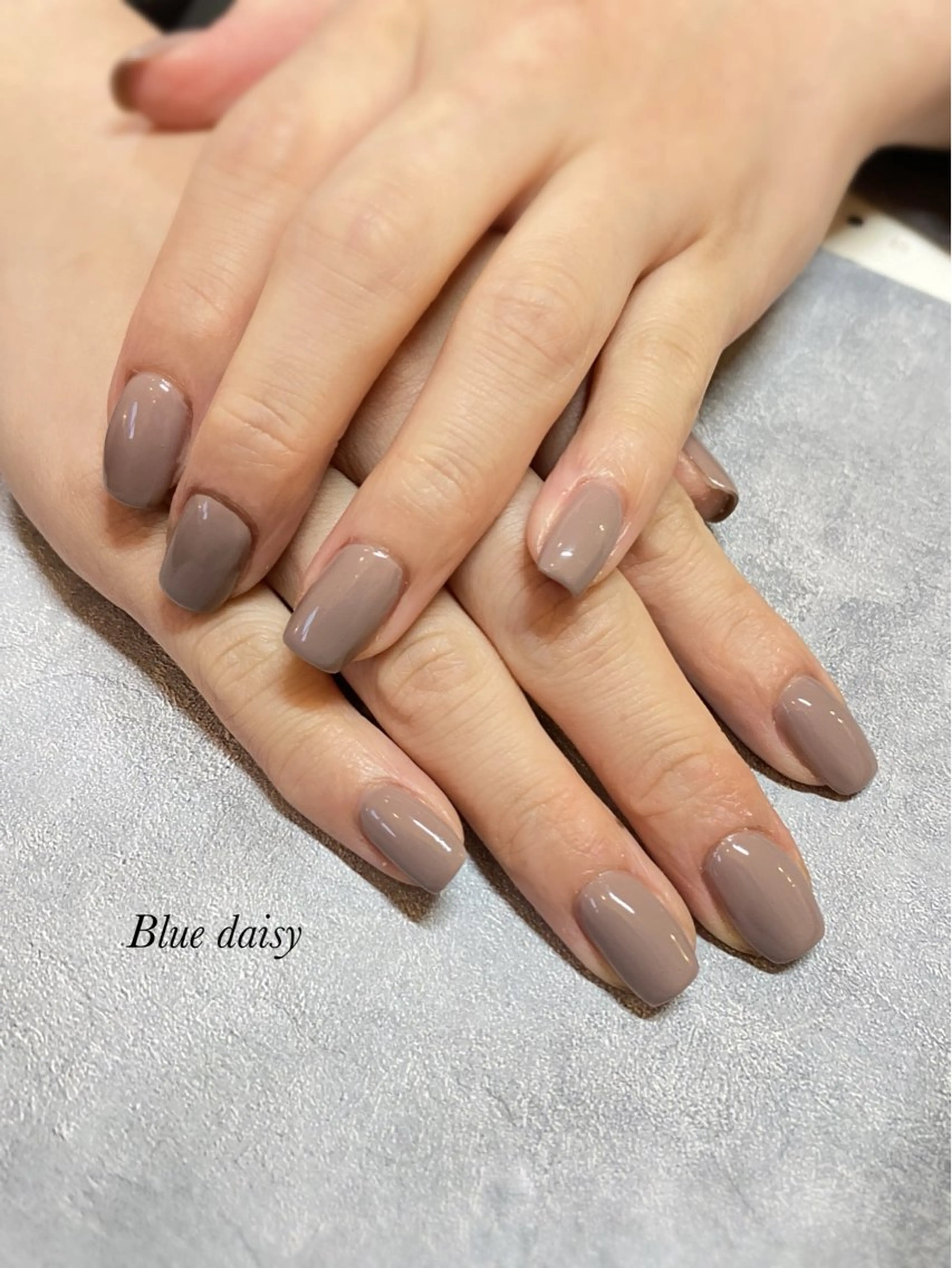 ネイル ワンカラーネイル ハンドネイル Blue daisy 栄本店のネイルデザイン