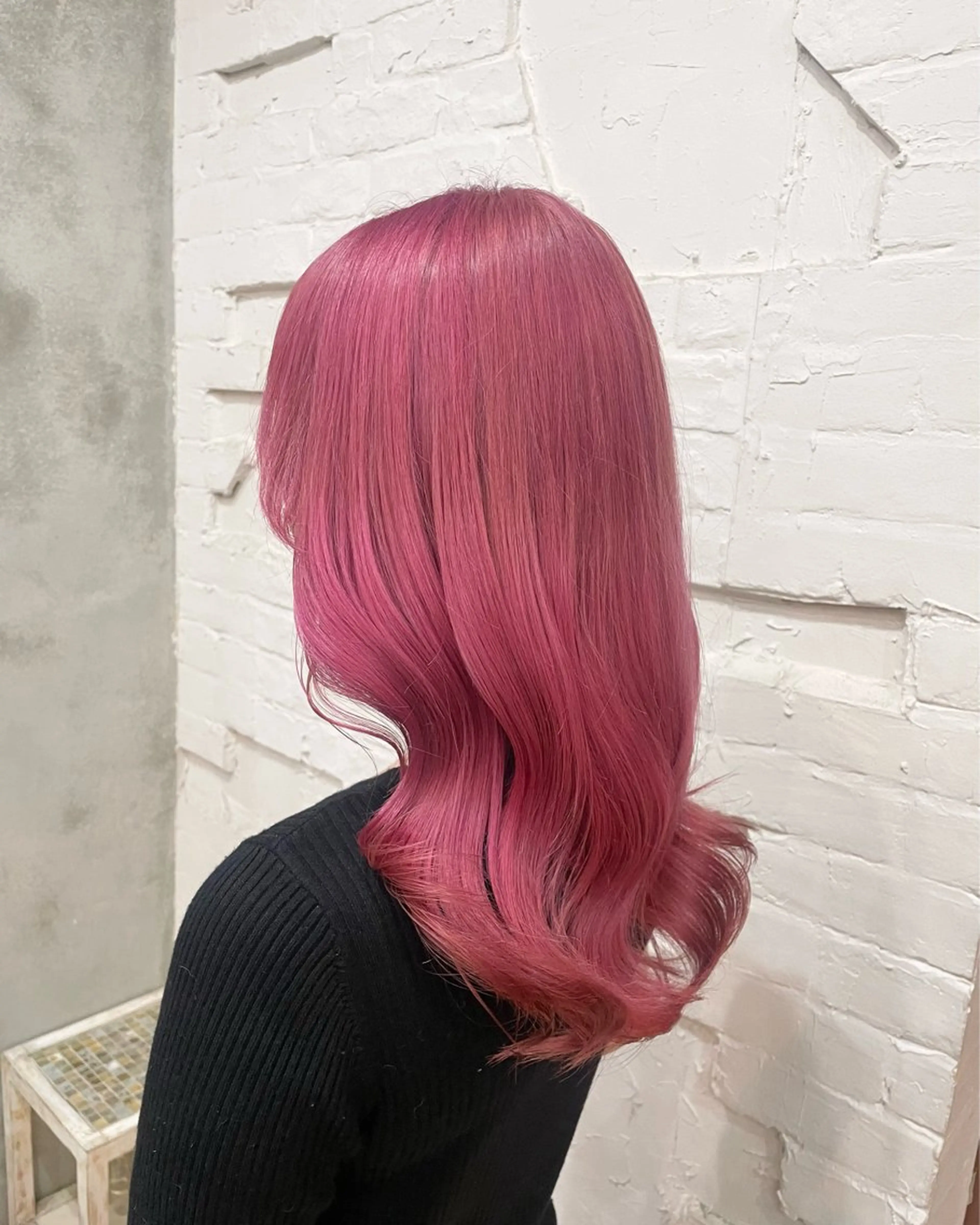 ロング カラー ヘアアレンジ ヘアカラー 【ピンク/韓国ヘア/ ヘアセット】亜海のヘアスタイル